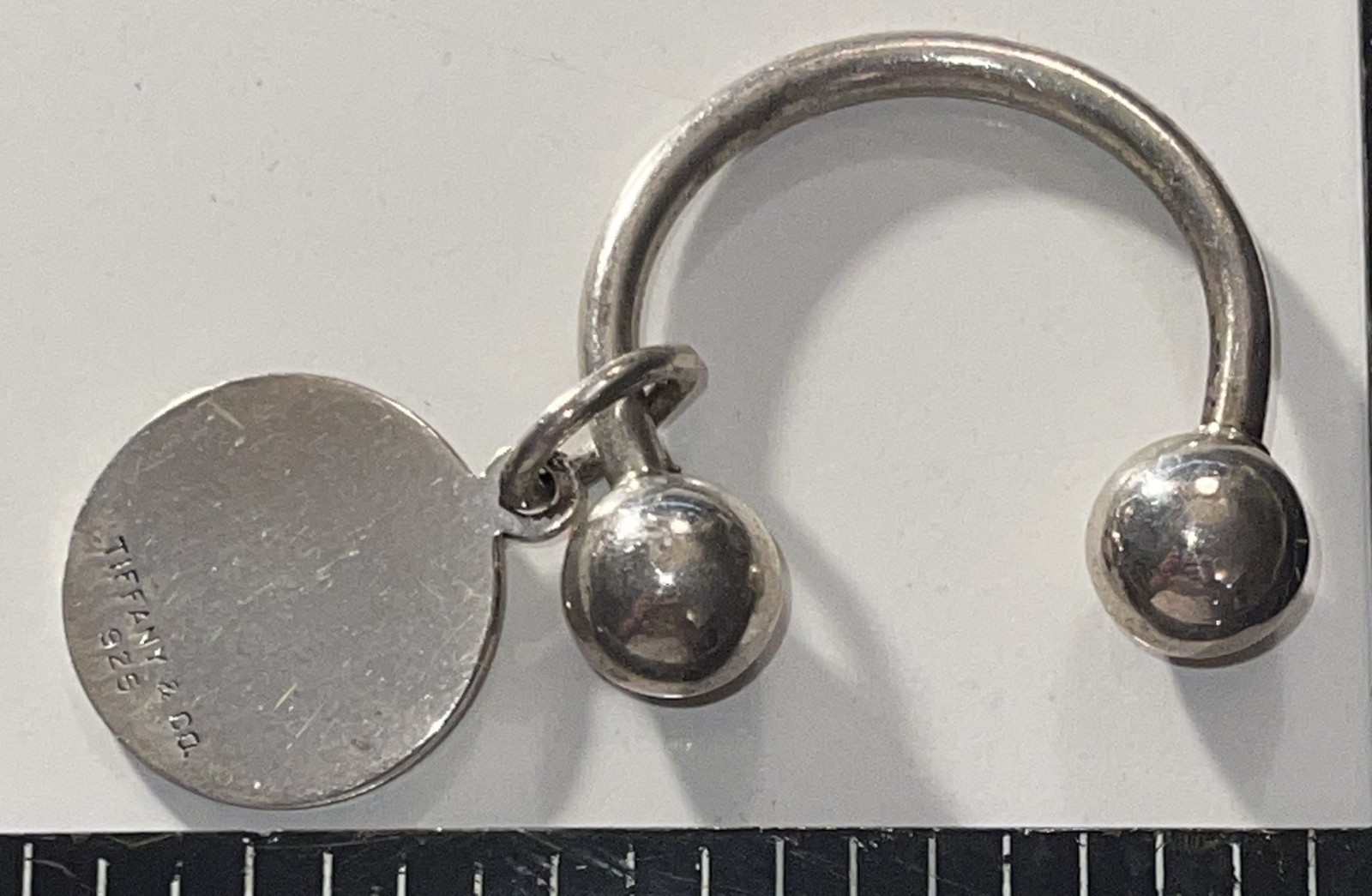 1999 TIFFANY & CO “1ST PLACE” HORSESHOE KEY CHAIN .925 STERLING SILVER 10+ GRAMS