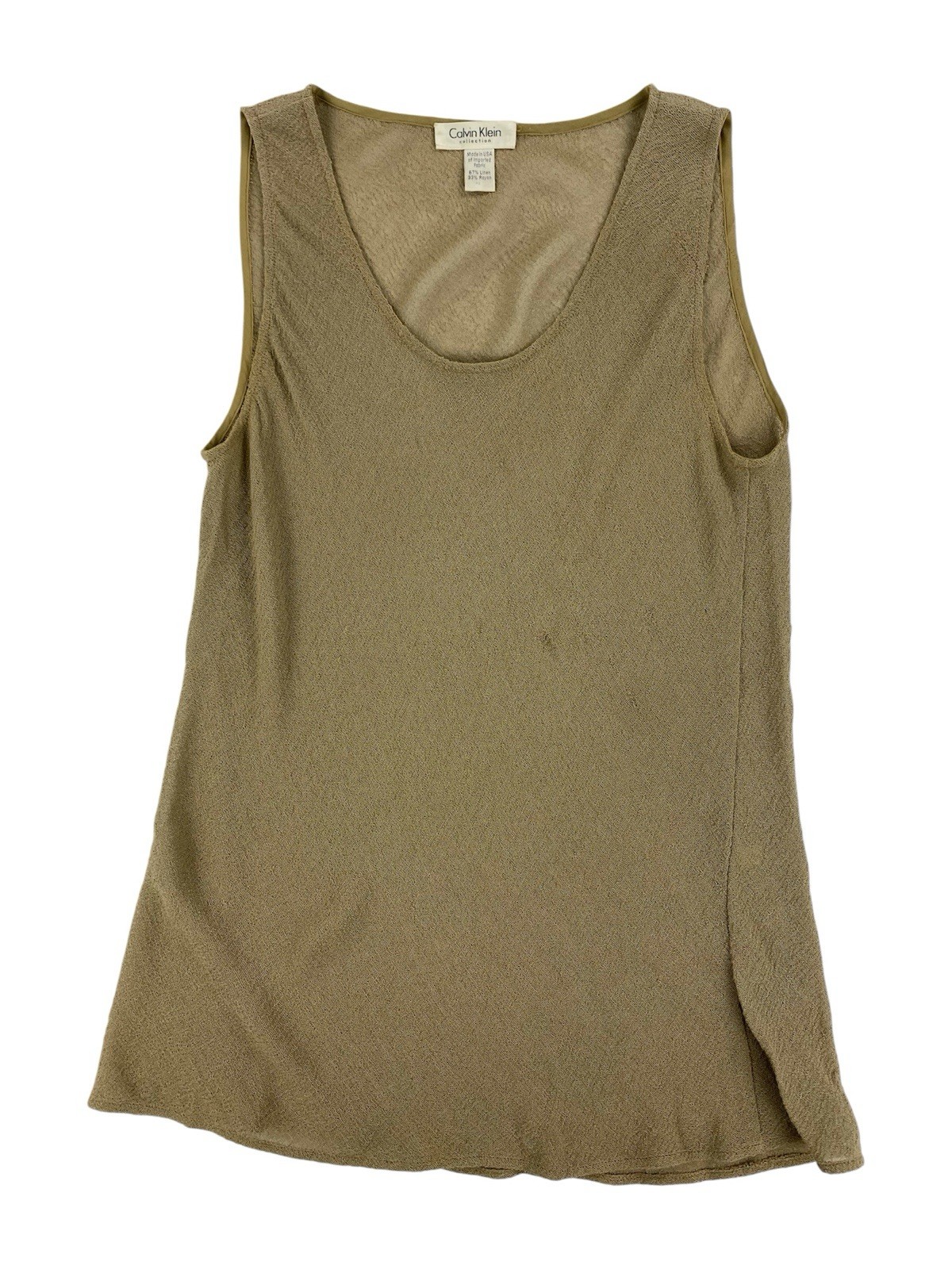Calvin Klein Collection Spring 1994 Linen Blend Tank Top Vintage 8