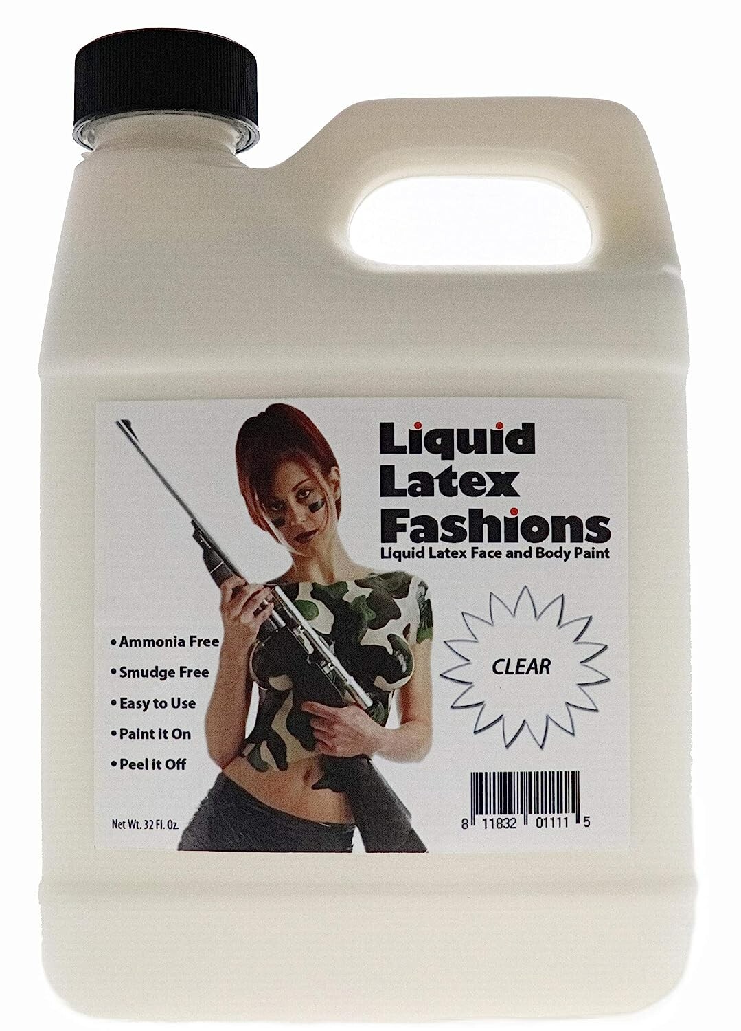 Clear 32 Fl Oz – Liquid Latex Face and Body Paint for Cosplay and SFX!