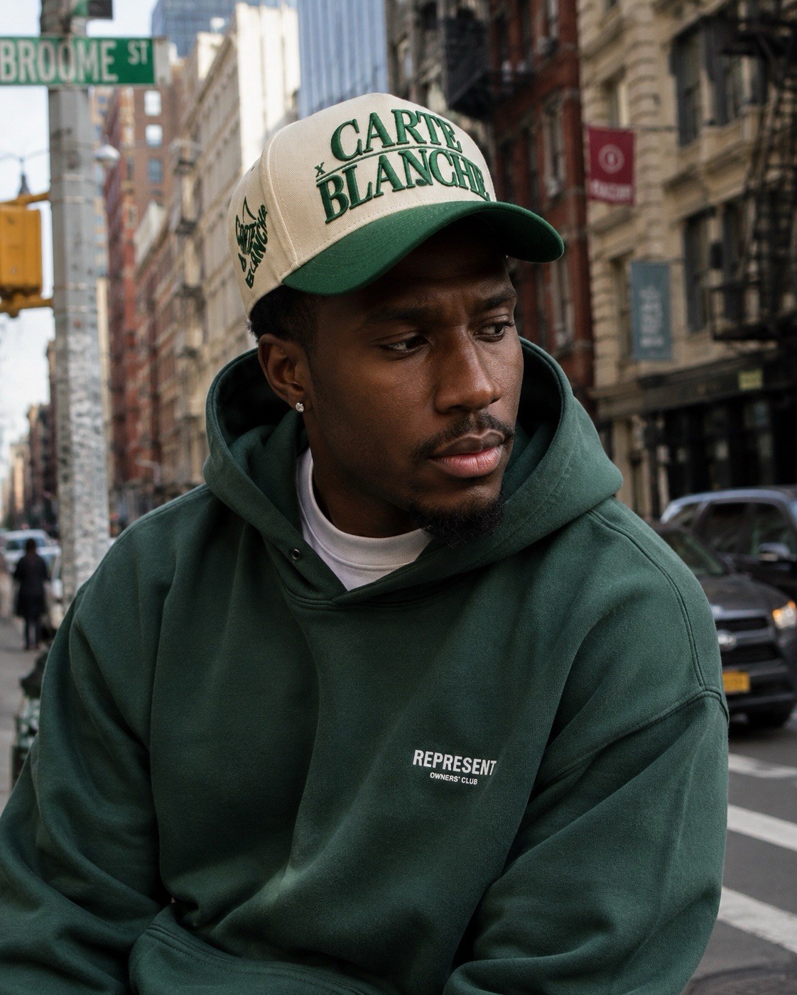 Carte Blanche Hat Snapback Beige Green PFD Streetwear Skate Skateboard Casual