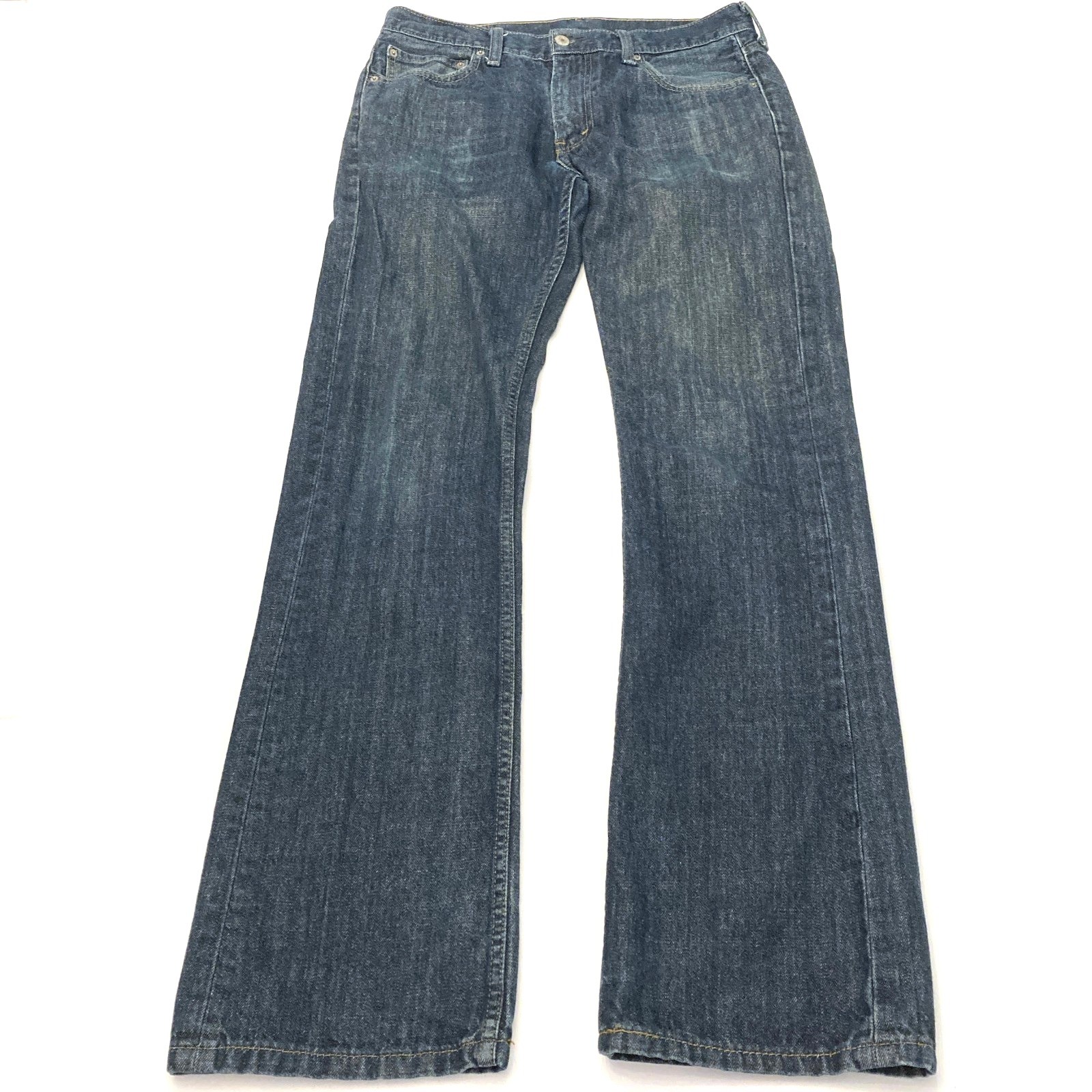 Levi’s 527 Slim Bootcut Jeans Mens 33×34 Blue Denim 100% Cotton Distressed