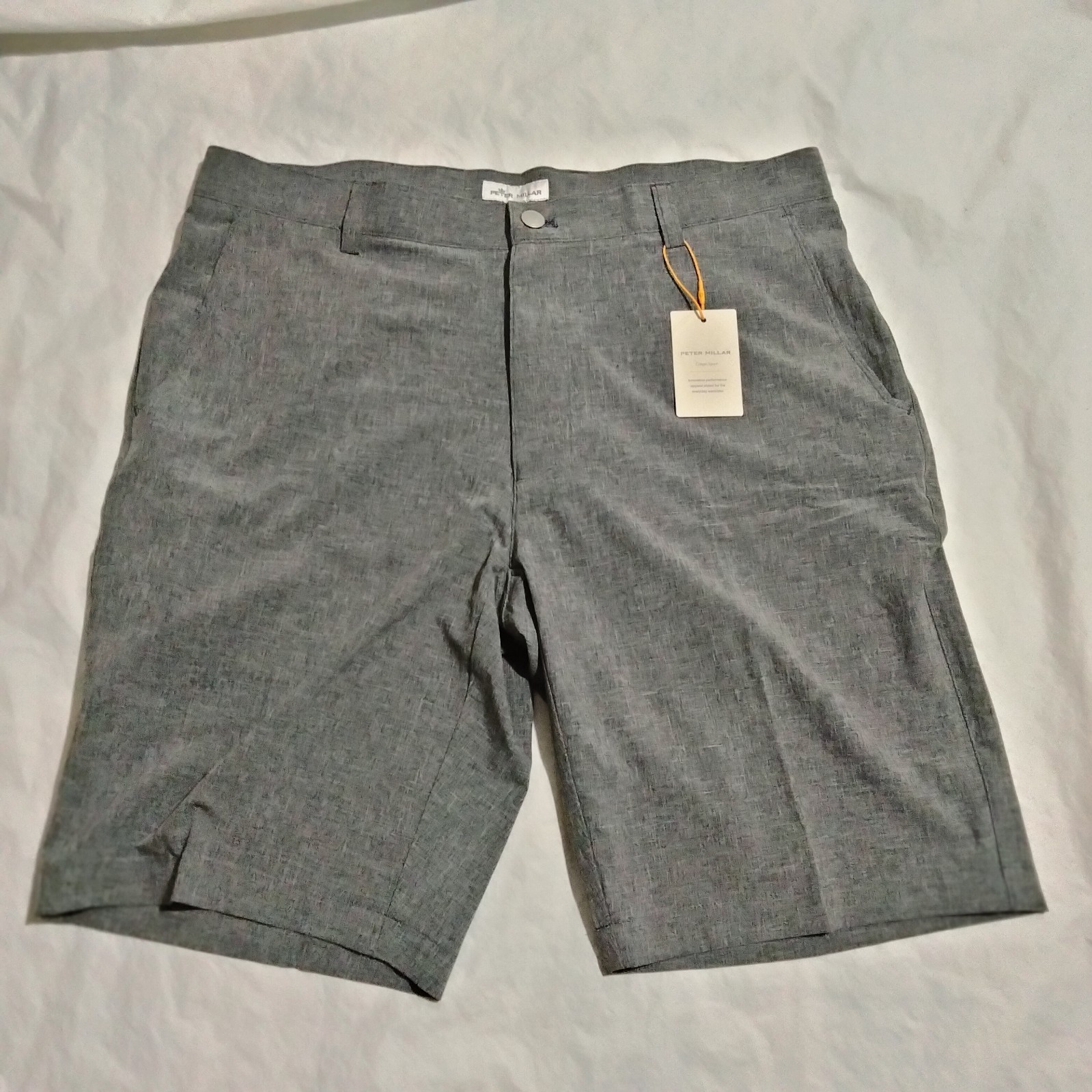Peter Millar Crown Sport Men’s Iron Shackleford Performance Hybrid Shorts Sz 34