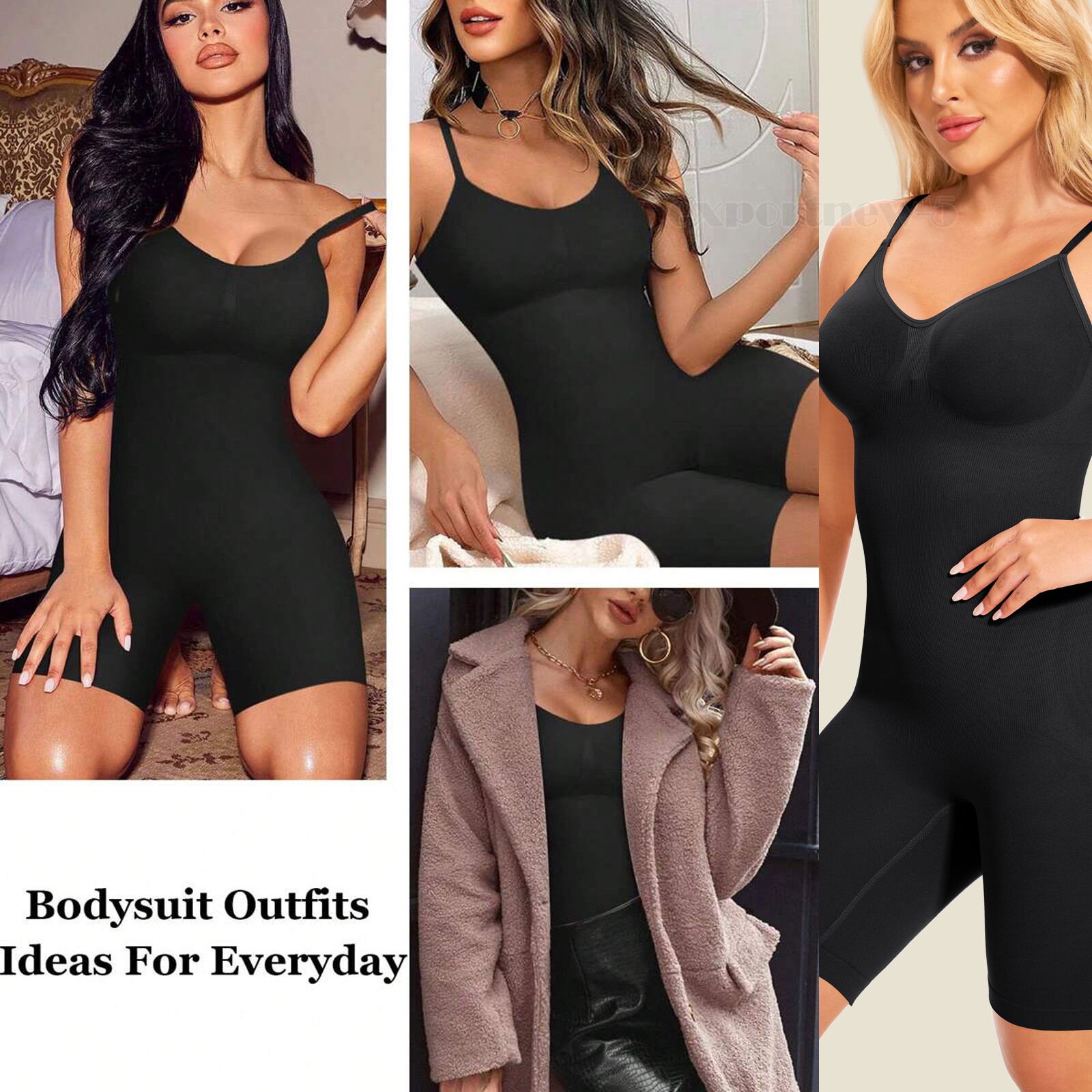 Tummy Control Bodysuit Sculpting Body Shaper Tank Top Shapewear Snatched Waist
