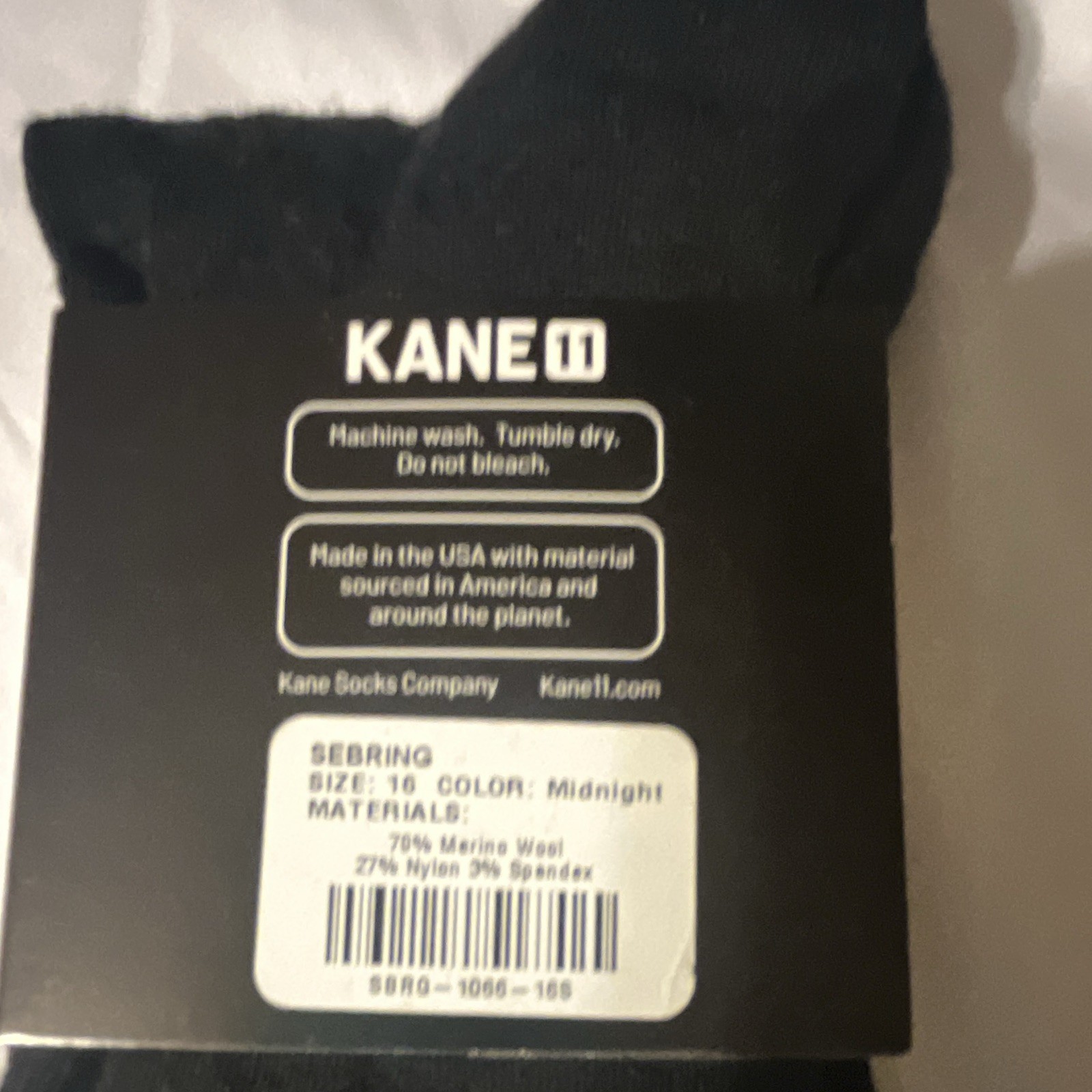 KANE11 Sebring Midnight Merino Wool Blend Men’s Dress Socks Over Calf Size 16