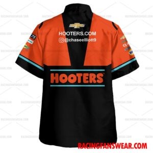 Chase Elliott 2023 Hooters Racing Hawaiian Shirt- Polo Shirts