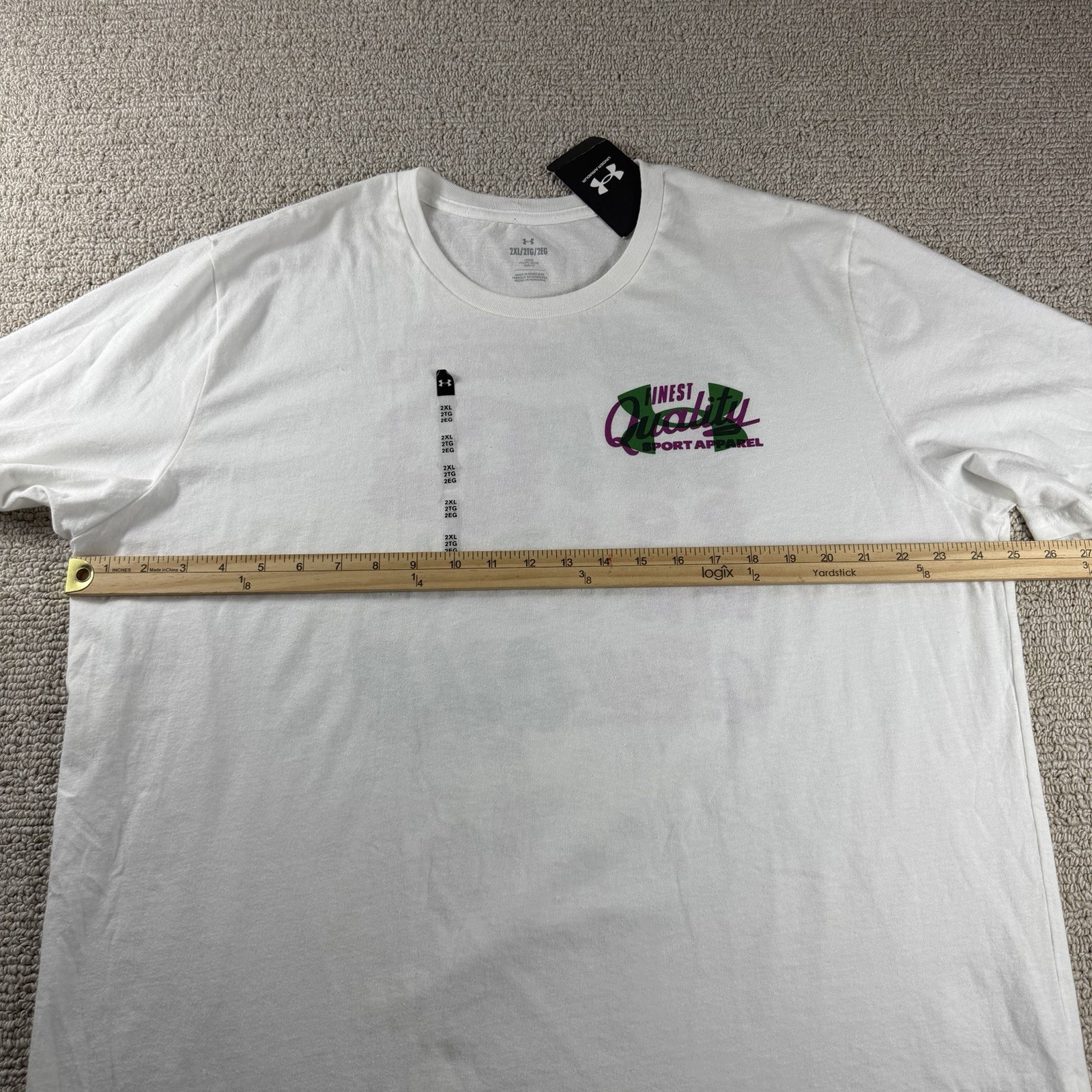 Under Armour Vintage Type Loose Fit Graphic T-Shirt White Men’s Size XXL