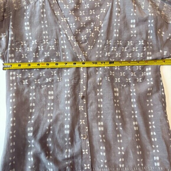 Athleta Ikat Kaftan Shirt Swimsuit Coverup Silk/Cotton Blend XS