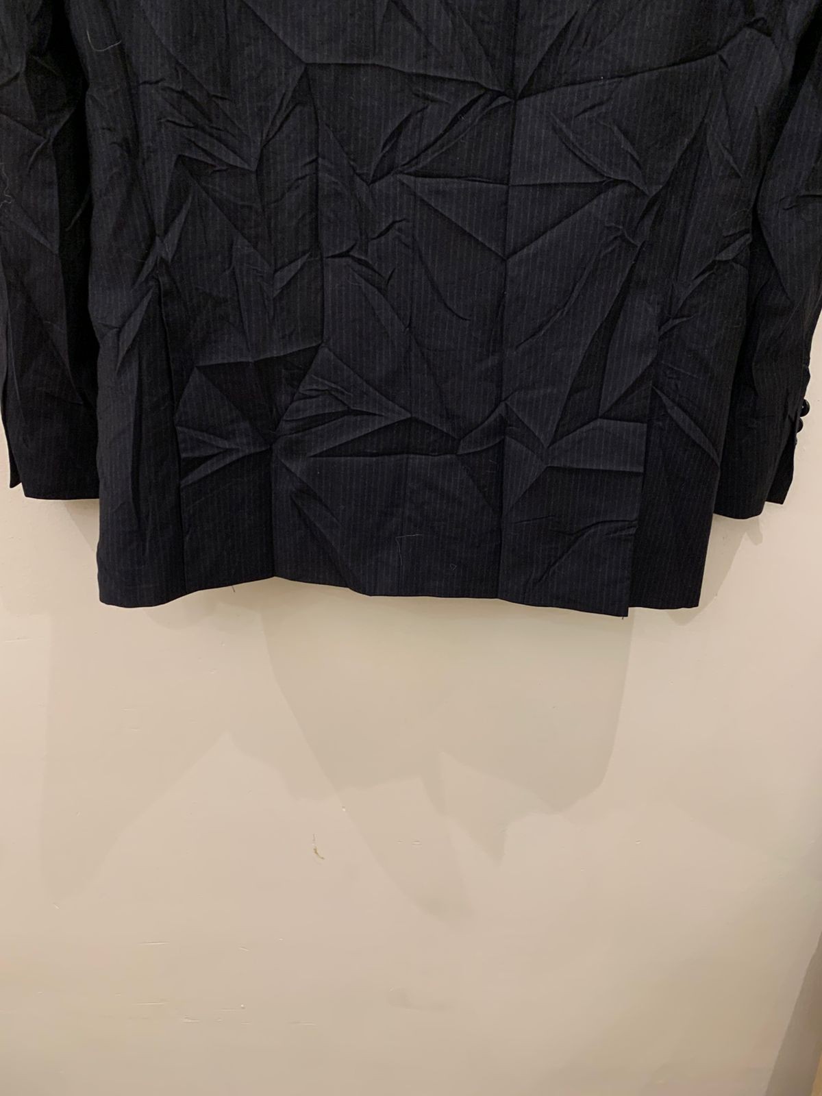 Vintage Baroni Super 150s wool classic dark navy jacket blazer 38R