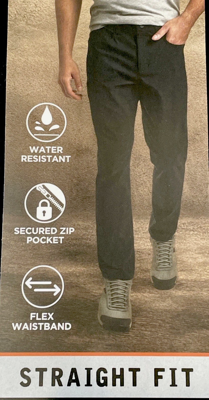 Weatherproof Men’s 32×30 Straight Stretch Tech Pant Flex Waistband Zip Pocket