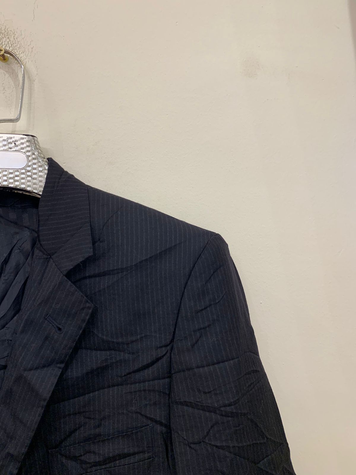 Vintage Baroni Super 150s wool classic dark navy jacket blazer 38R