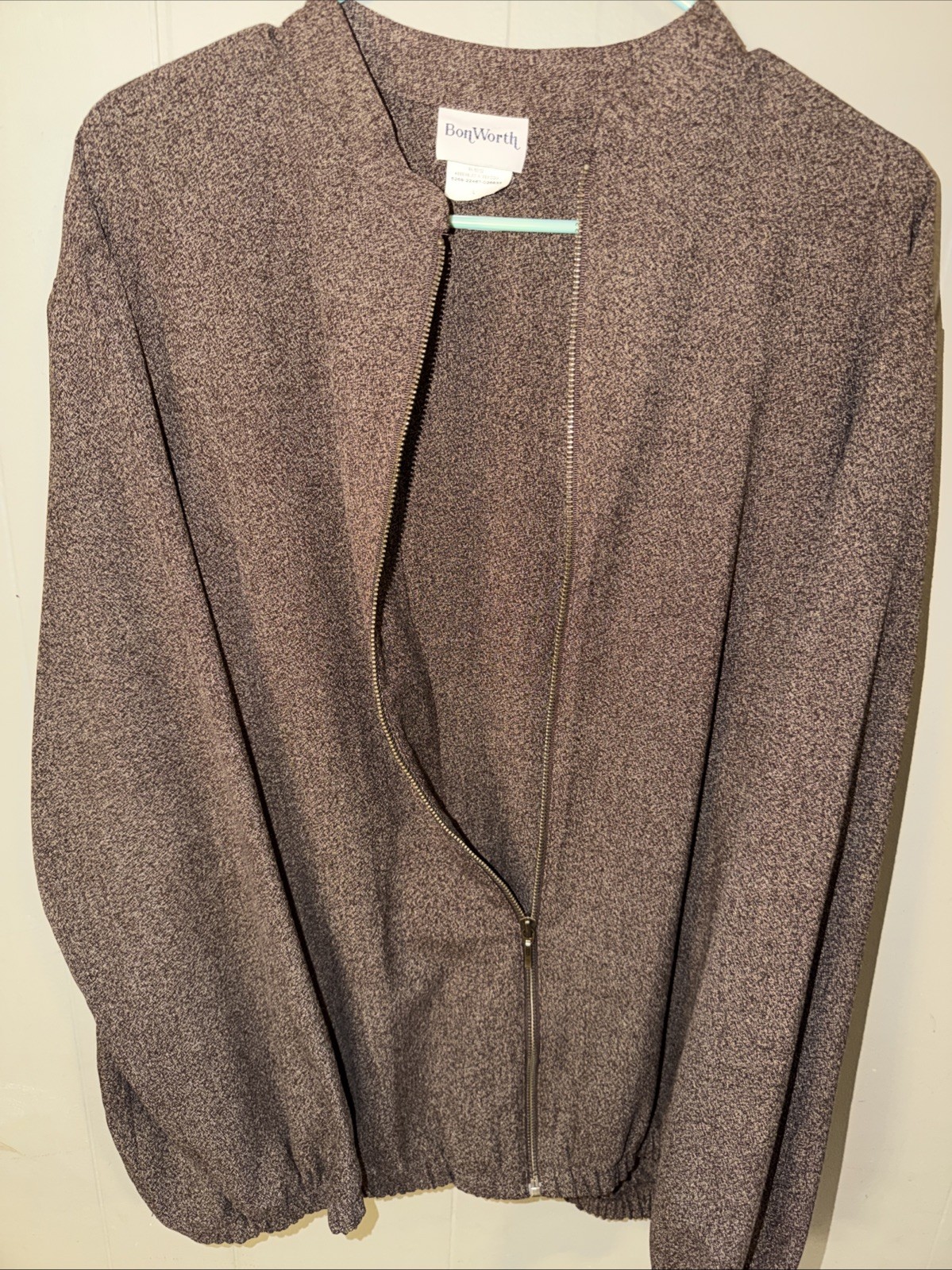 *NEW!* Men’s Polyester/Rayon Brown Bon Worth Zip-Up Jacket, Size Large NWOT