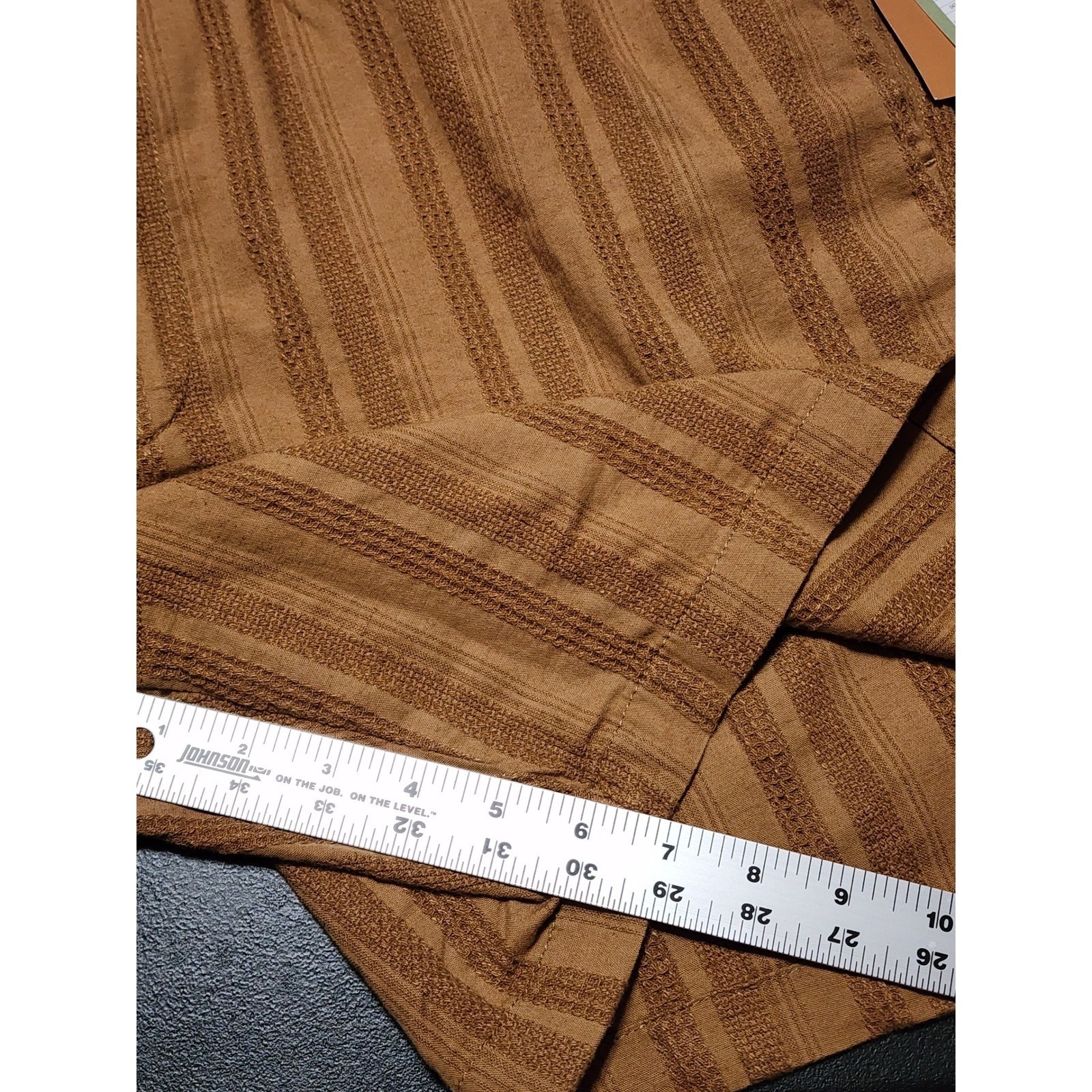Goodfellow & Co Pull-On Shorts Textured Stripe XL Brown