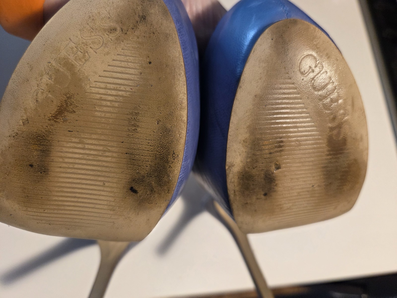 Guess Blue Leather Stiletto Heals – Size 7.5