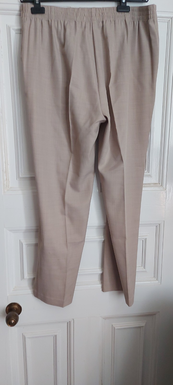 WOMENS TROUSERS HALF ELASTICATED STRETCH WAIST WORK OFFICE POCKETS PANTS 16