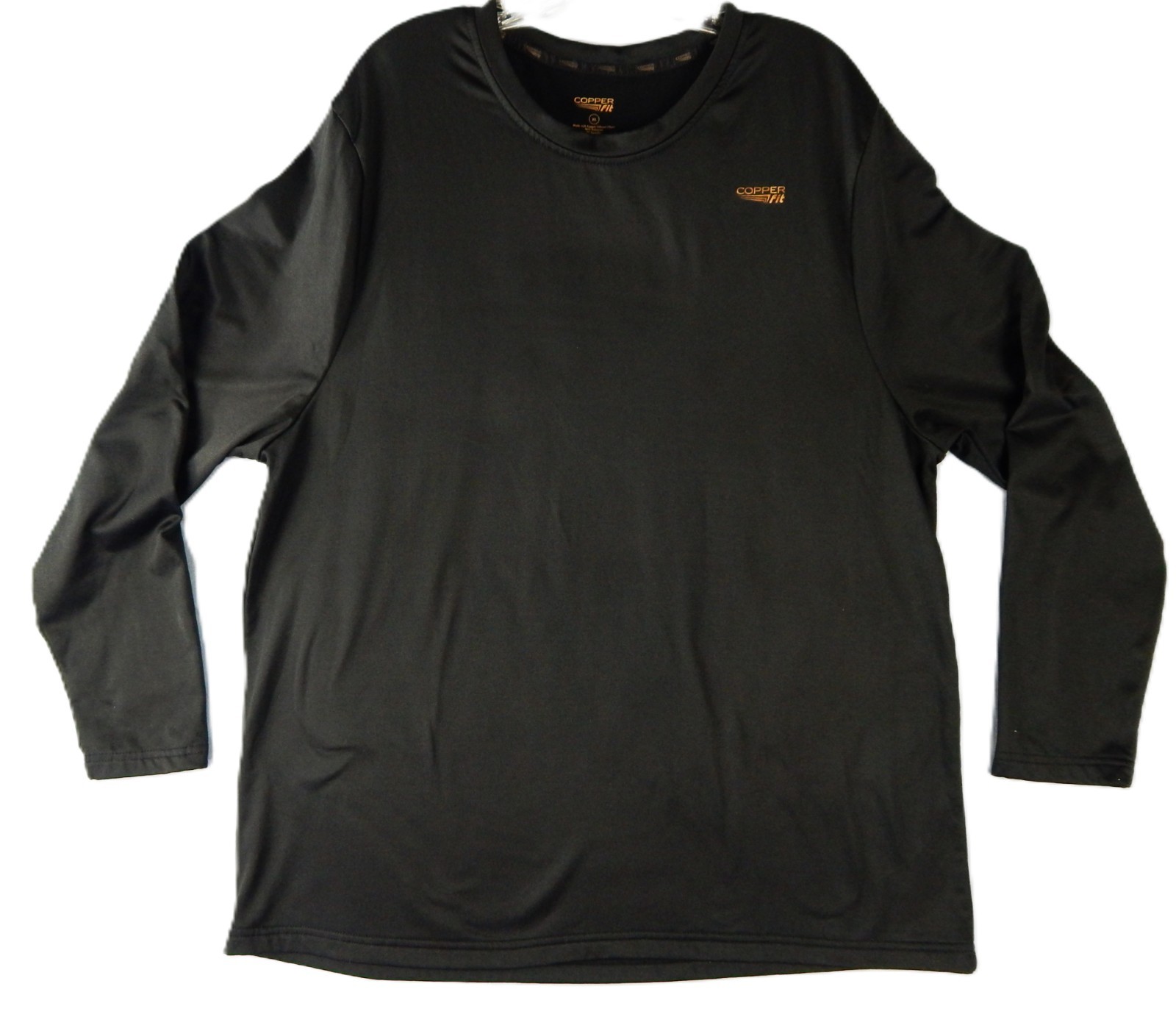 COPPER FIT Pull Over Shirt Men XL BLACK Performance Base Layer Moisture Wick