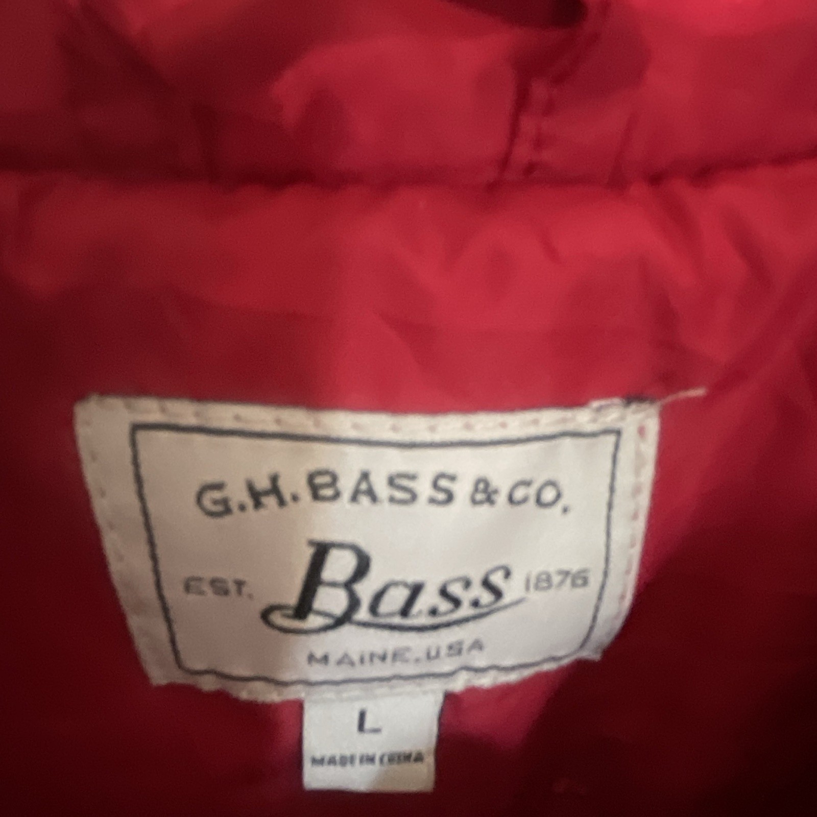 G.H. Bass & Co. Women’s Red Button Front Vest w/ Pockets Size L Regular