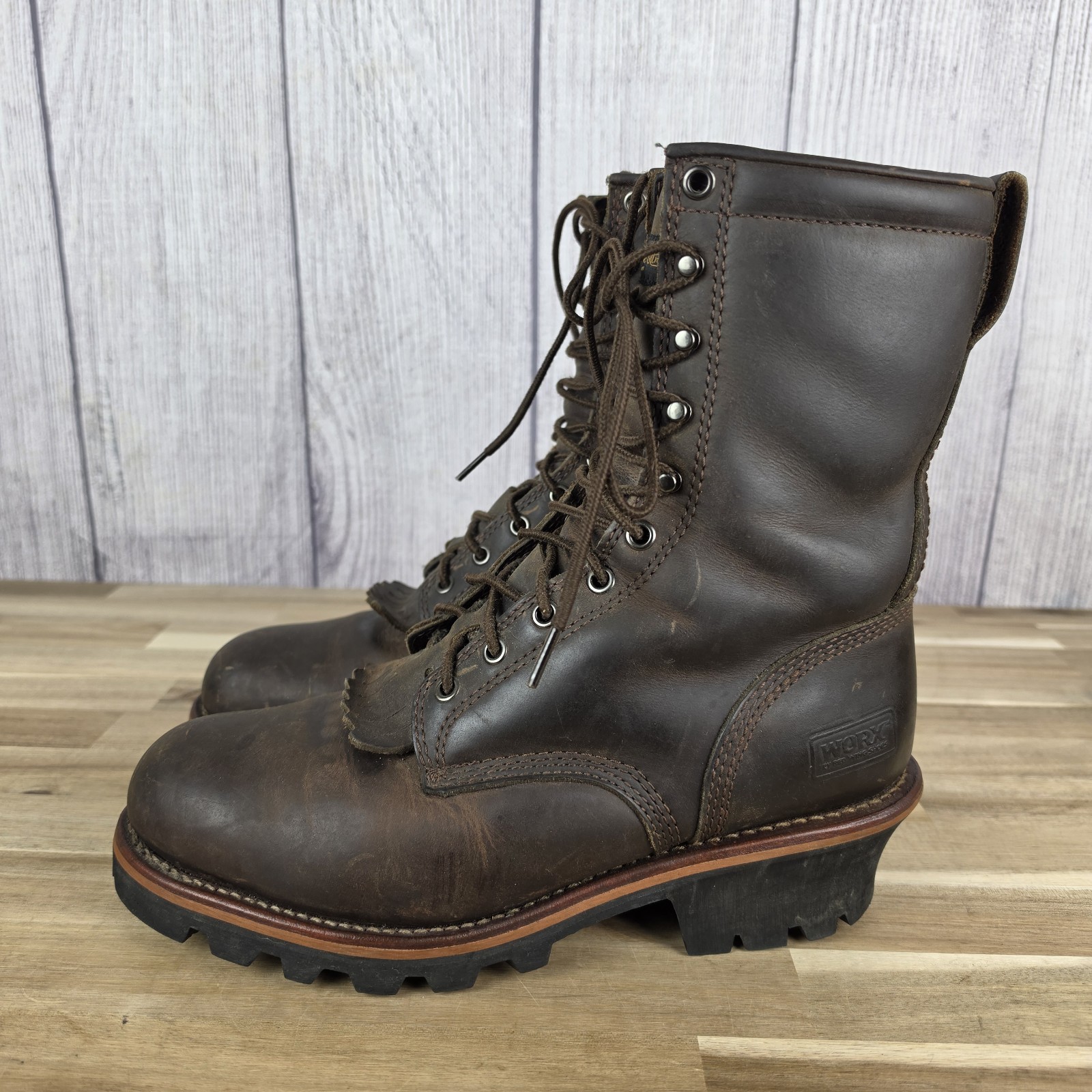 Worx By Red Wing Thinsulate Brown Work Steel Toe Insulated Boots Men’s Size 9 W