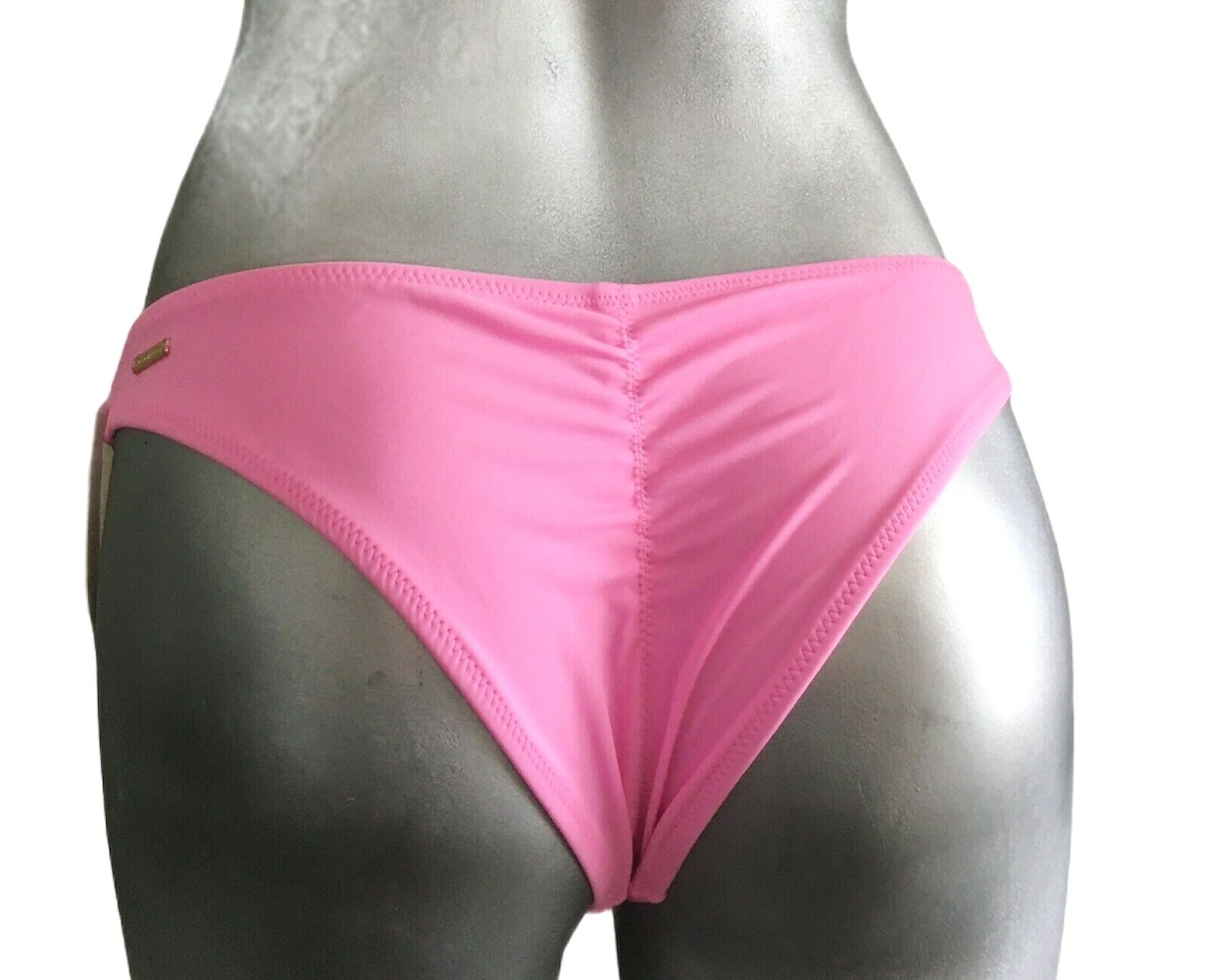 Victorias Secret VS Zuma Itsy Ruched Back Bikini Swim Bottom Pink Splash L Nwt
