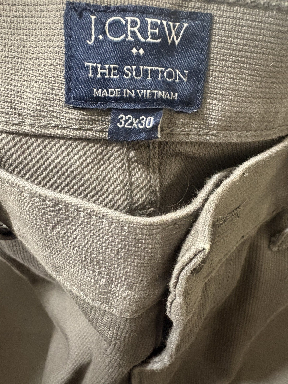 J. CREW Pants Men’s The Sutton Size 32×30 – Khaki Cotton Straight Leg
