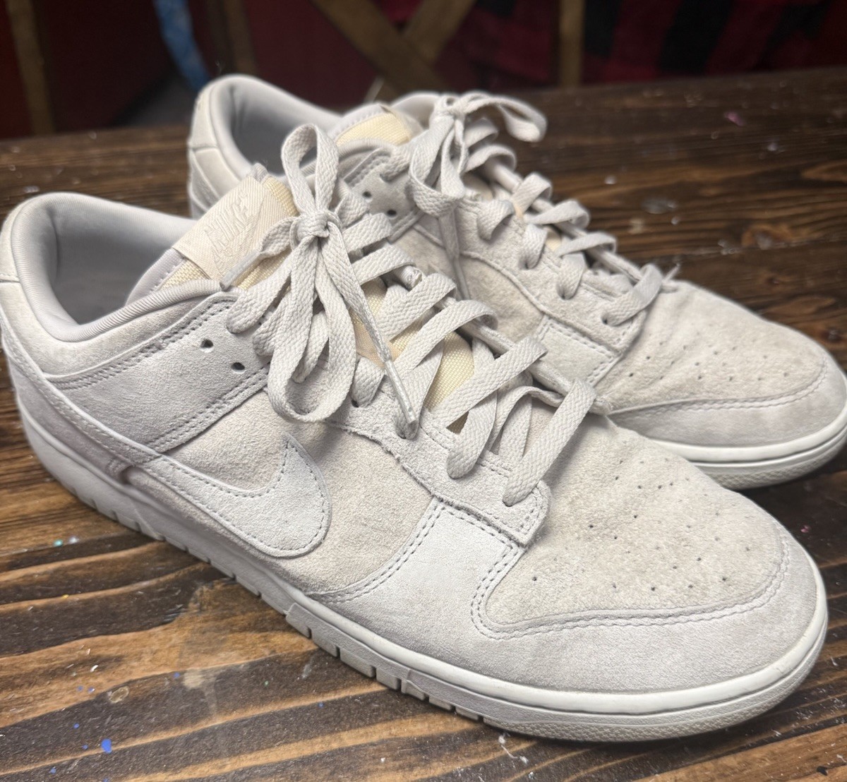 Nike Dunk Low Premium Men’s Size 12 Vast Grey Suede Shoes Nice