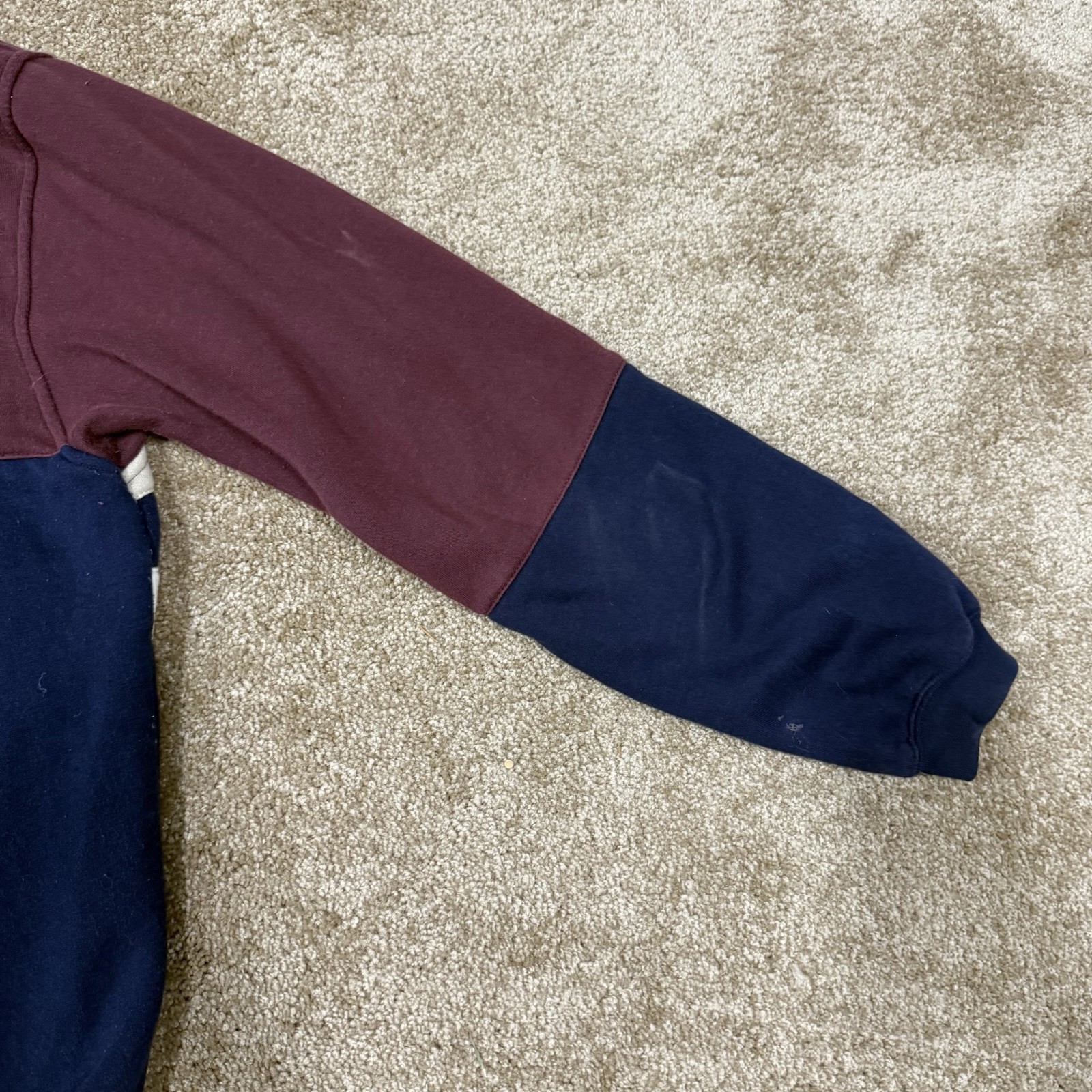 David Taylor Collection Pullover Maroon White Navy Large