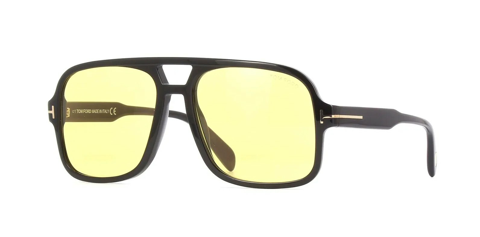 Tom Ford FALCONER-02 FT0884 Shiny Black/Brown Yellow (01E) Sunglasses