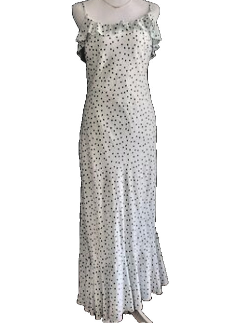 American Eagle Outfitter Maxi Women’s Dress White/Black Polka Dot Size Small