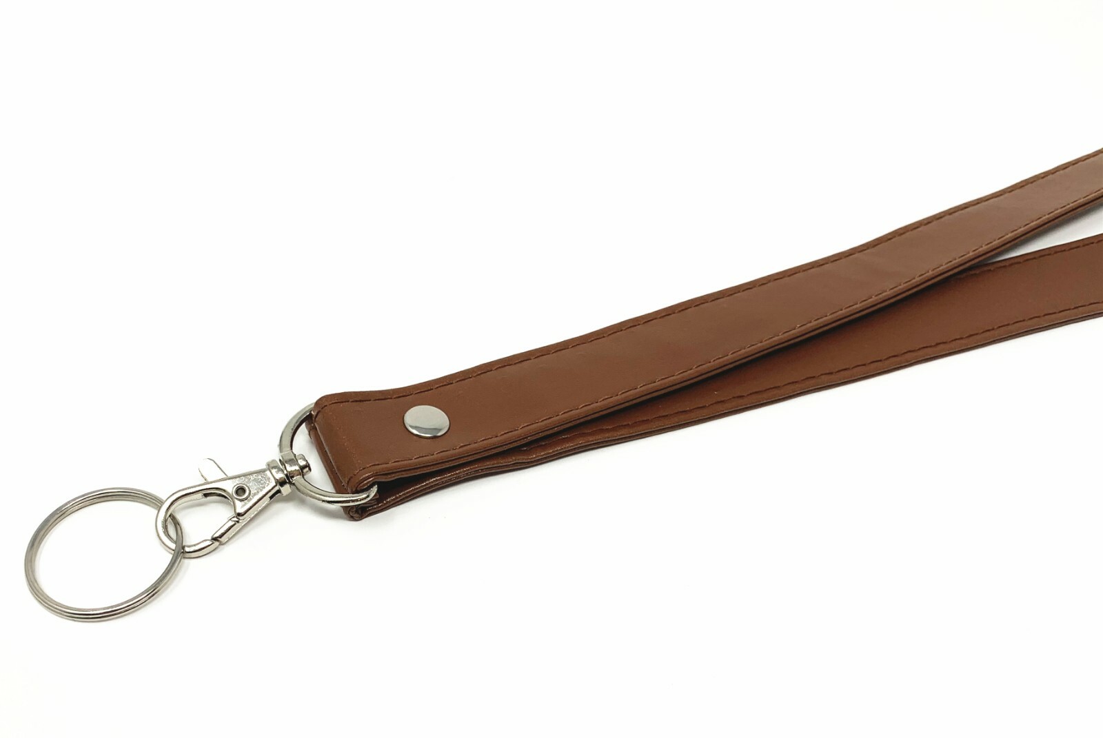 Black, Brown, Lavender Wide Leather Neck Lanyard for key, ID badge holder