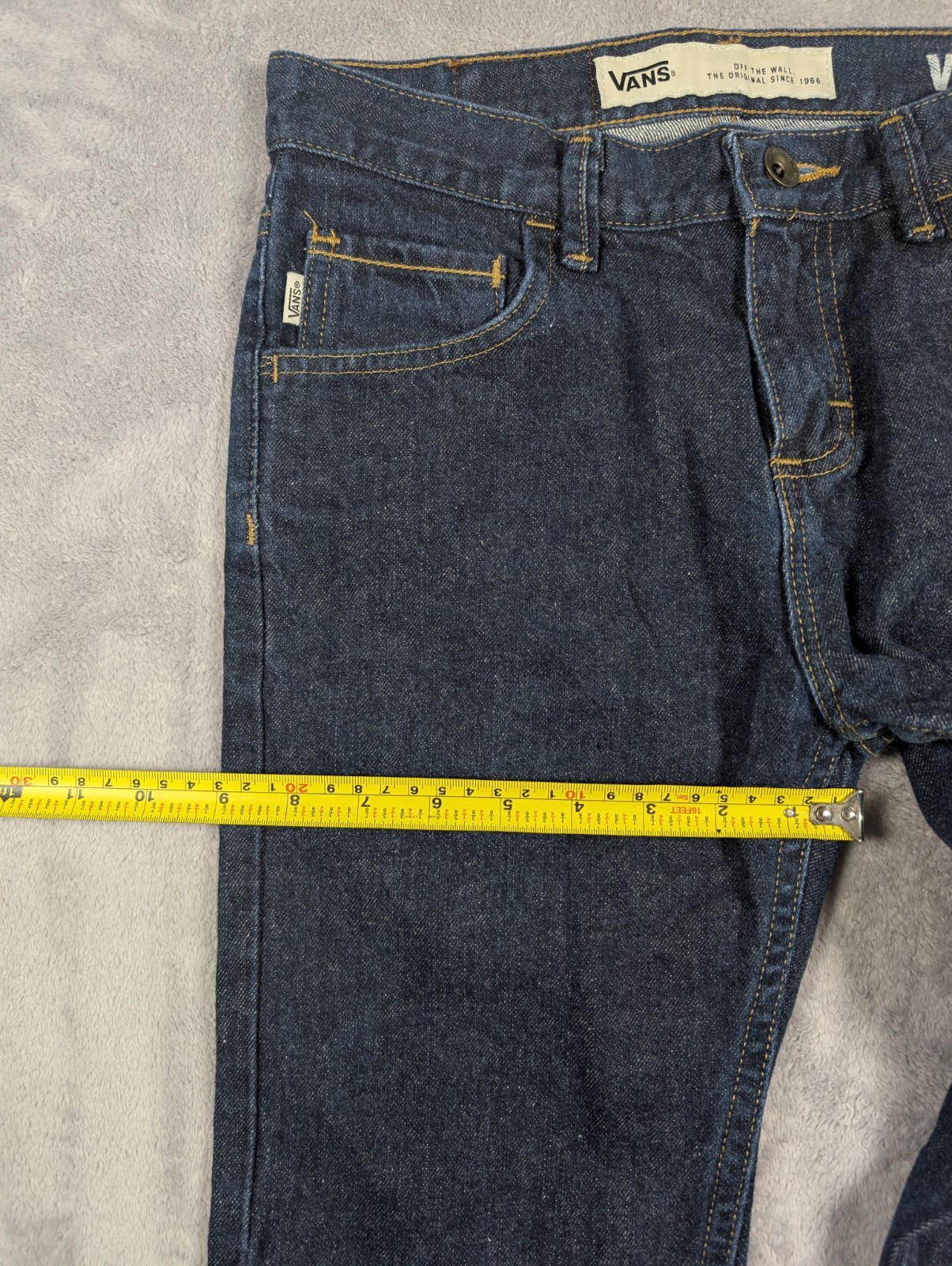 Vans V56 Standared Jeans Men 28×16 Dark Wash Straight Leg Skaterboard Y2k Skater
