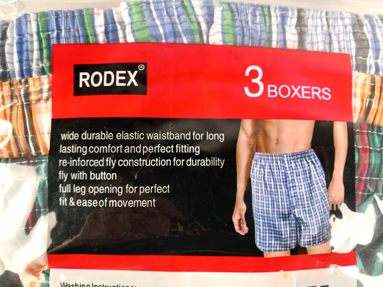 3 – pack Men’s Plaid Shorts Assorted Cotton Boxers Trunks Underwear
