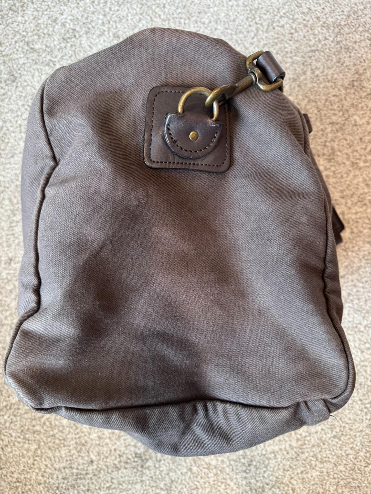 Filson Large Duffel Bag 223 Brown Rugged Twill YKK 2009 Made in USA