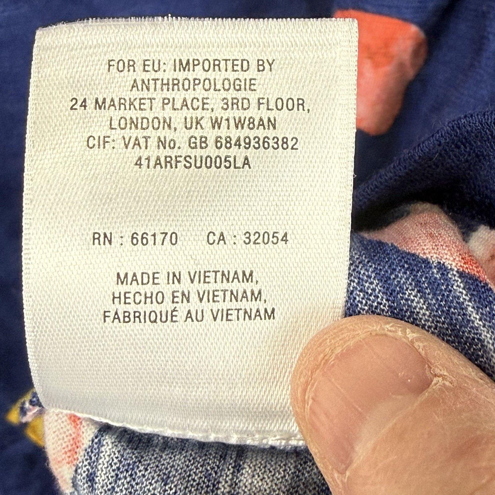 Postmark Anthropologie Blue Fruit Pocket Tee Tshirt Top Size Medium