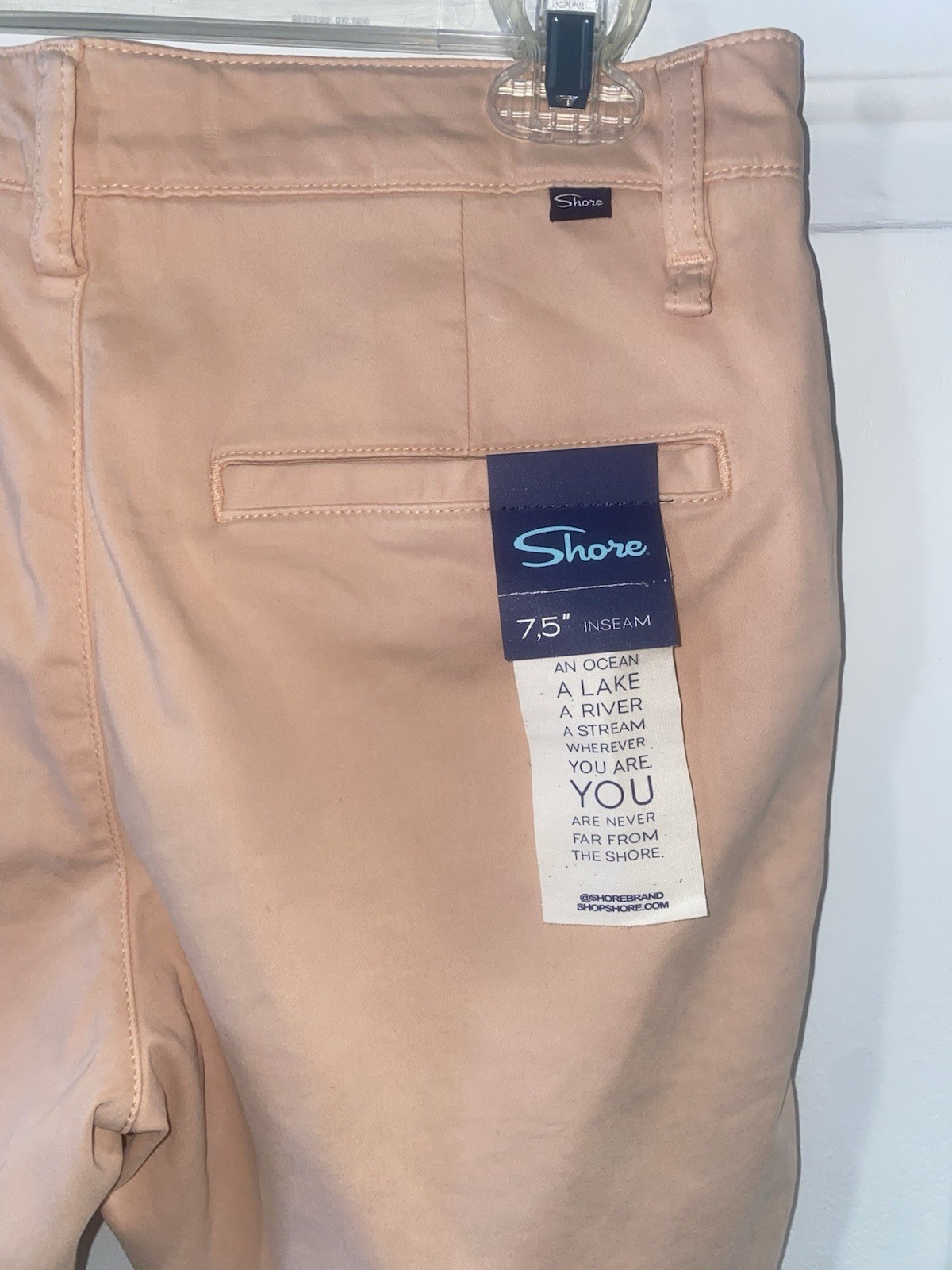 Shore 7.5″ Bowen Short Almost Apr Peach Color Size 28 New 7.5” Inseam