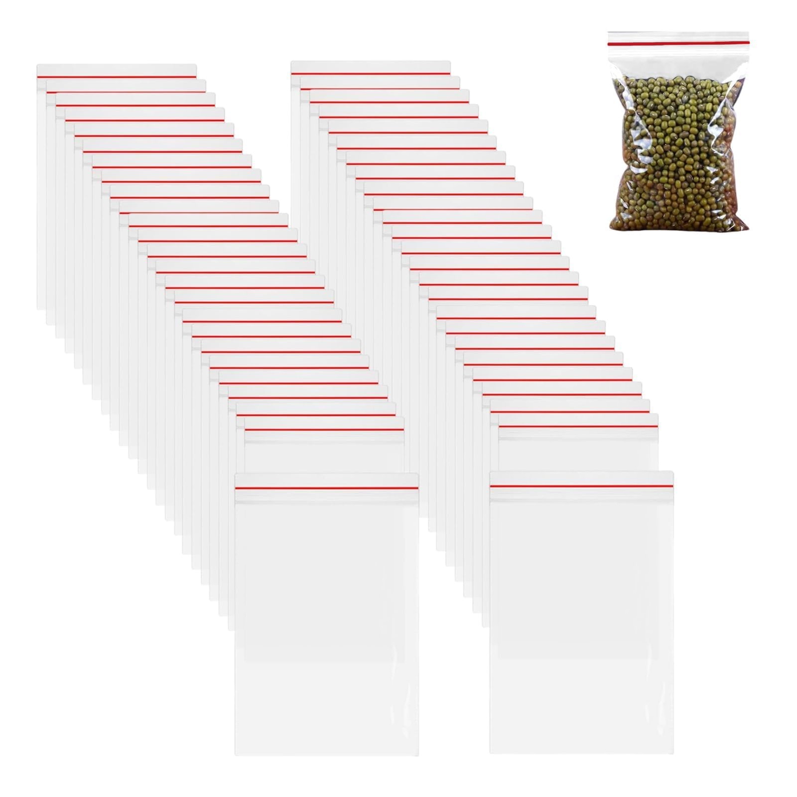 500pcs Small Poly Bags 8cm x 12cm, Sealing Bags Ziplock Bag…
