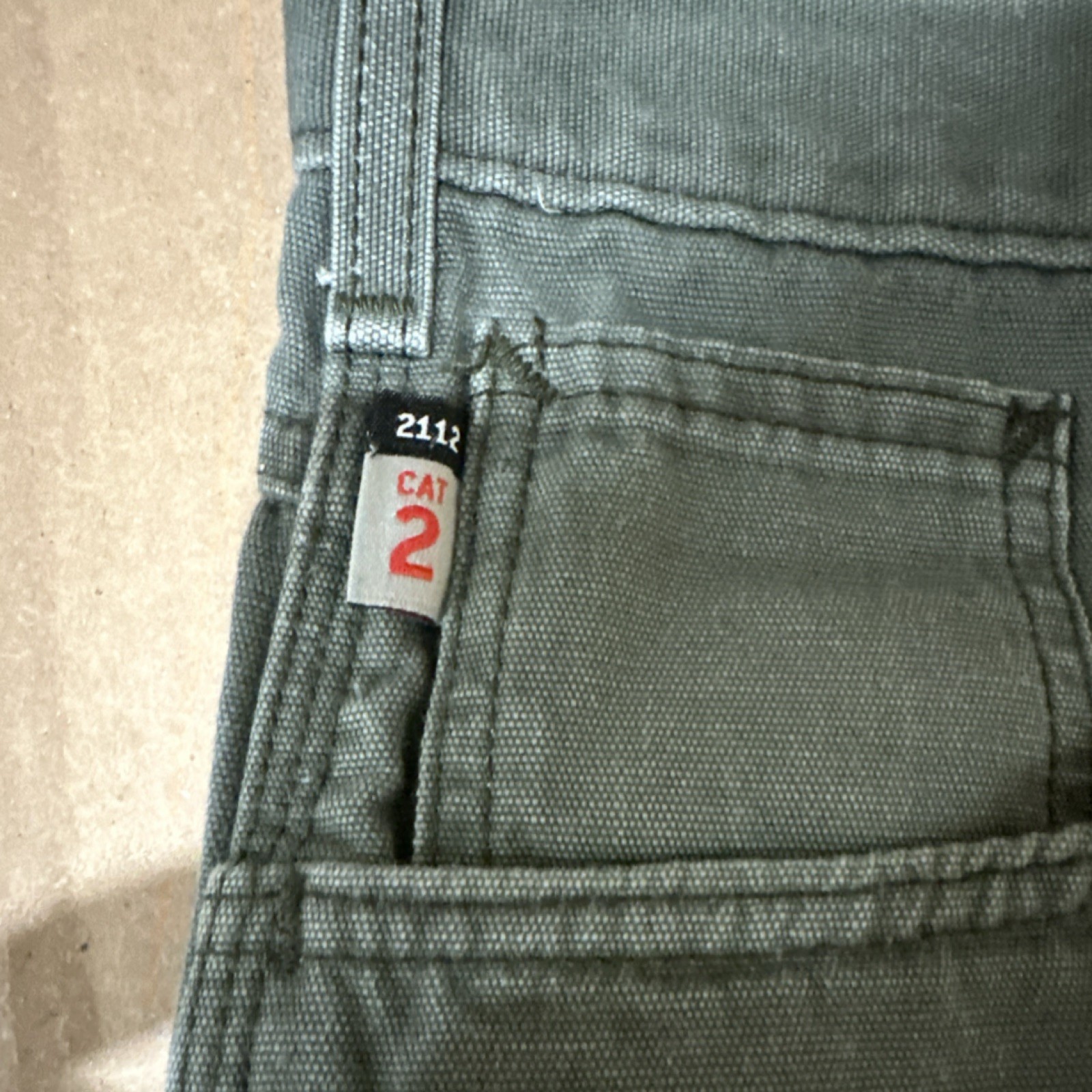 Carhartt Flame Resistant Original Fit Work Pants Green Men’s 36×32 FRB159-MOS