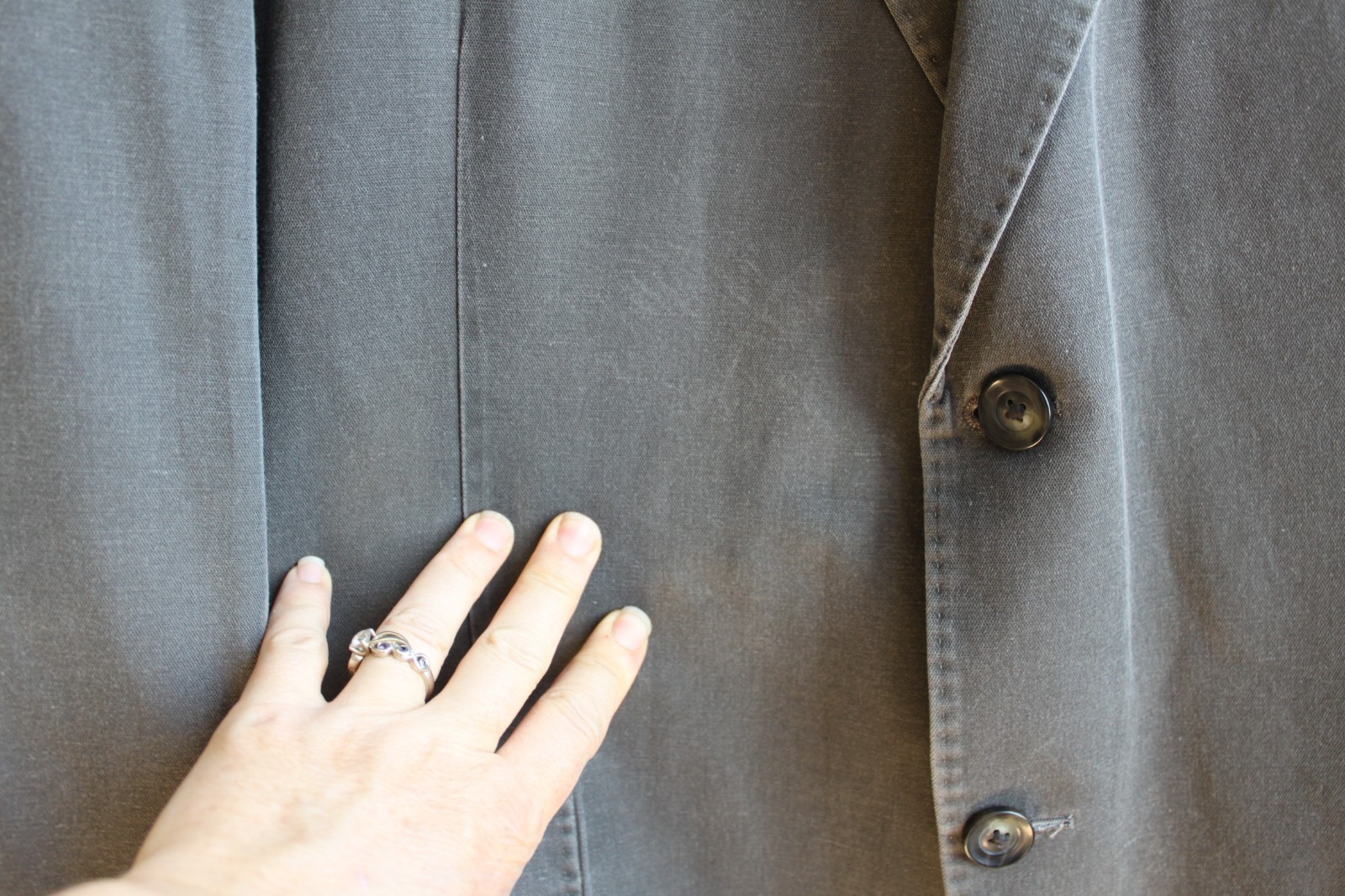 Kroon Gray Linen Blend Bono Wash Mens sportscoat Blazer 46R