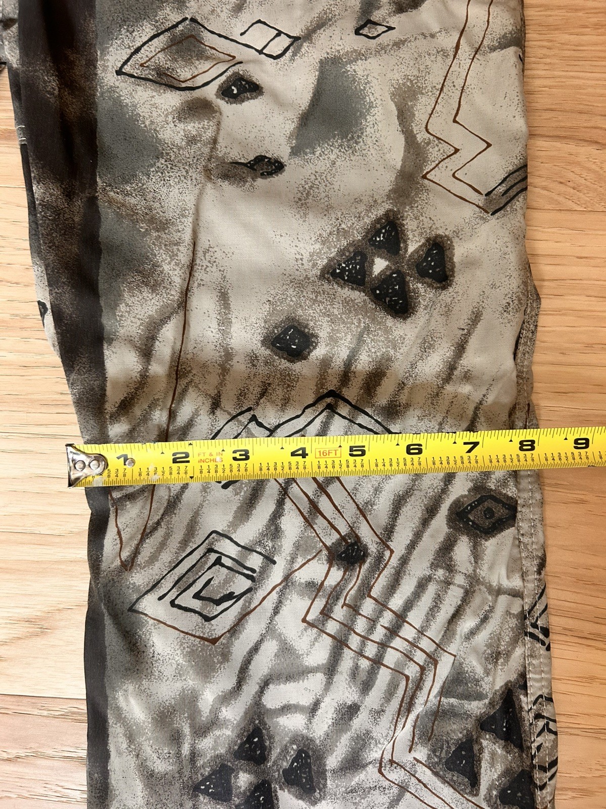 Hell Is For Heroes Abstract Print Snow Pants Brown Beige Black Nylon Size 27