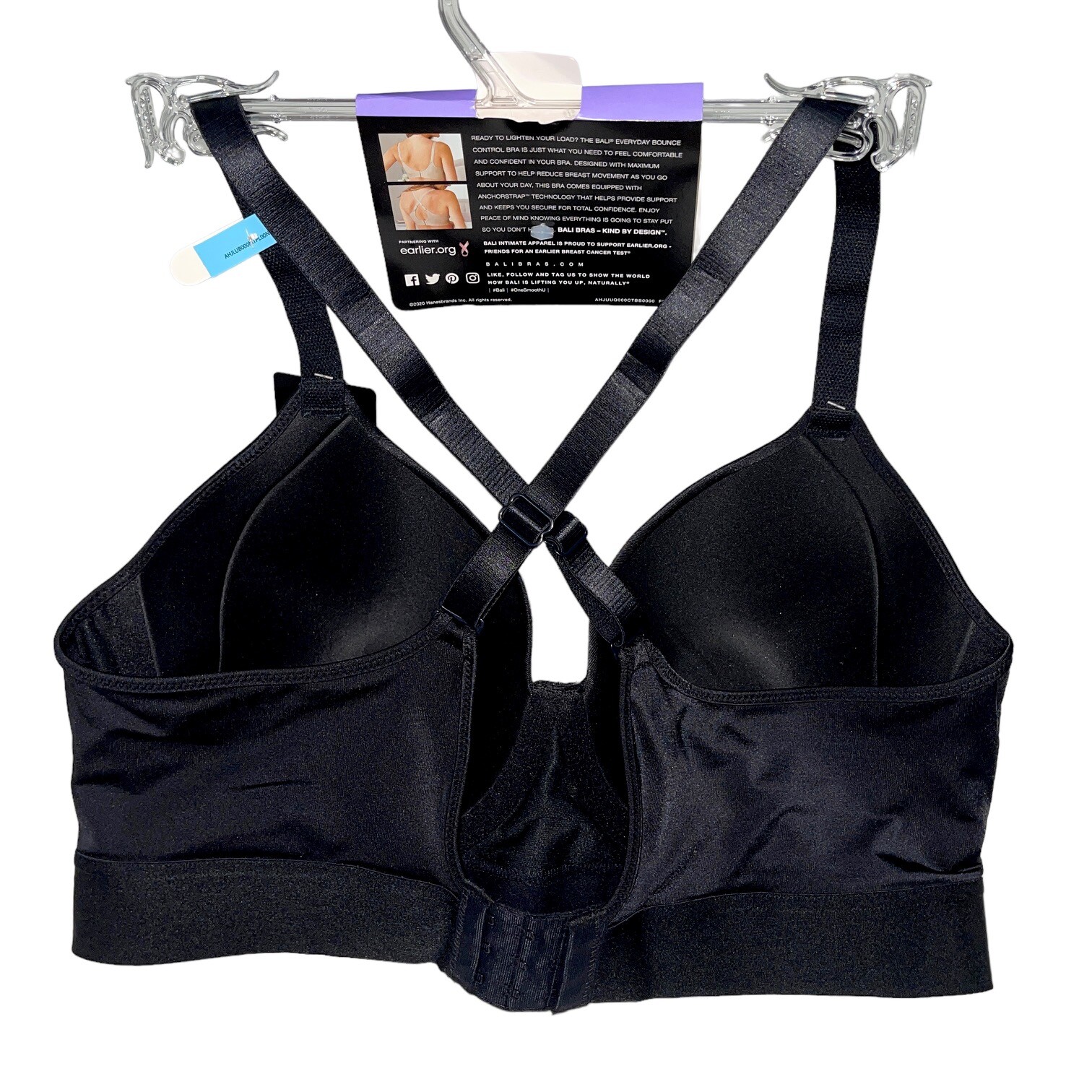Bali Bra Underwire Bounce Control Wide Support Band Smoothing Cool Comfort 3456
