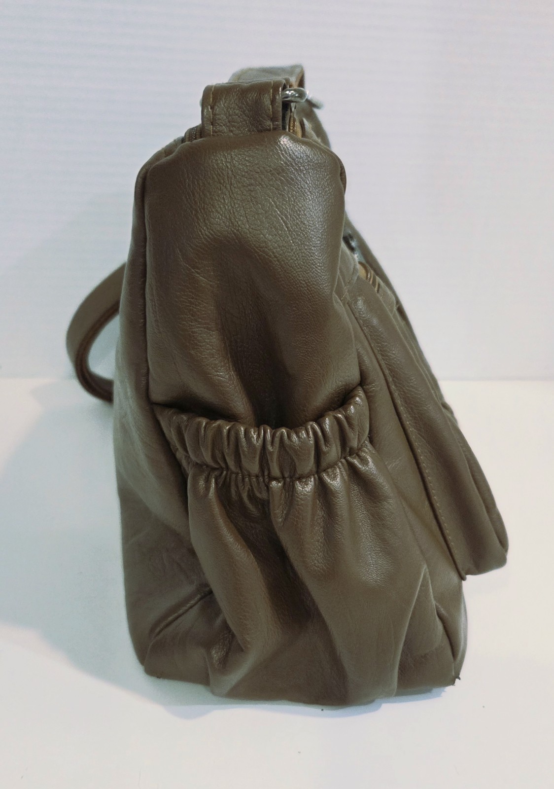 ELDA Purse Soft PU Leather Brown Ladies Crossbody Purse Multi Pocket READ