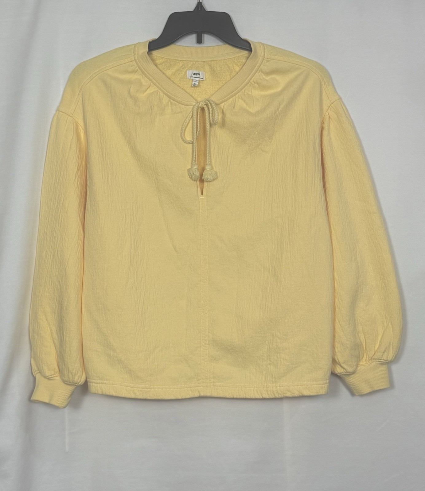 Aerie Women’s Easy Street Sweatshirt yellow Notes Color S