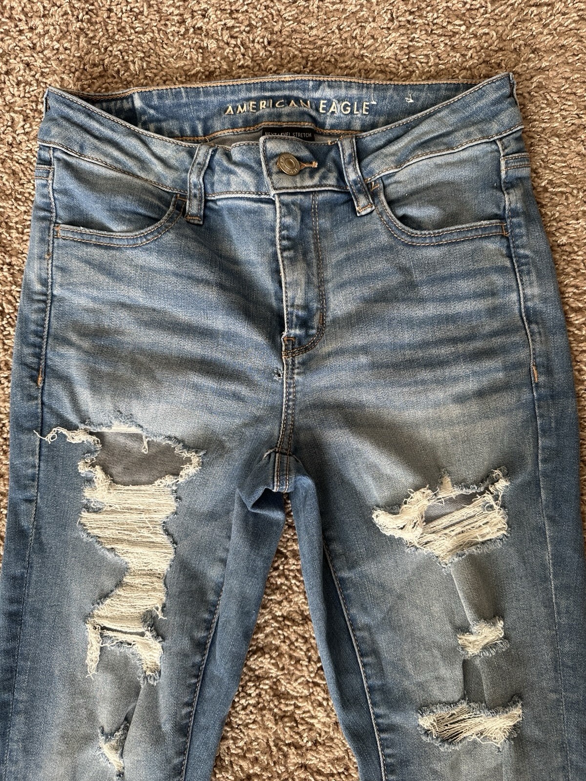 American Eagle Next Level Stretch Women’s Jegging Jeans 8 Blue Medium Wash Slim