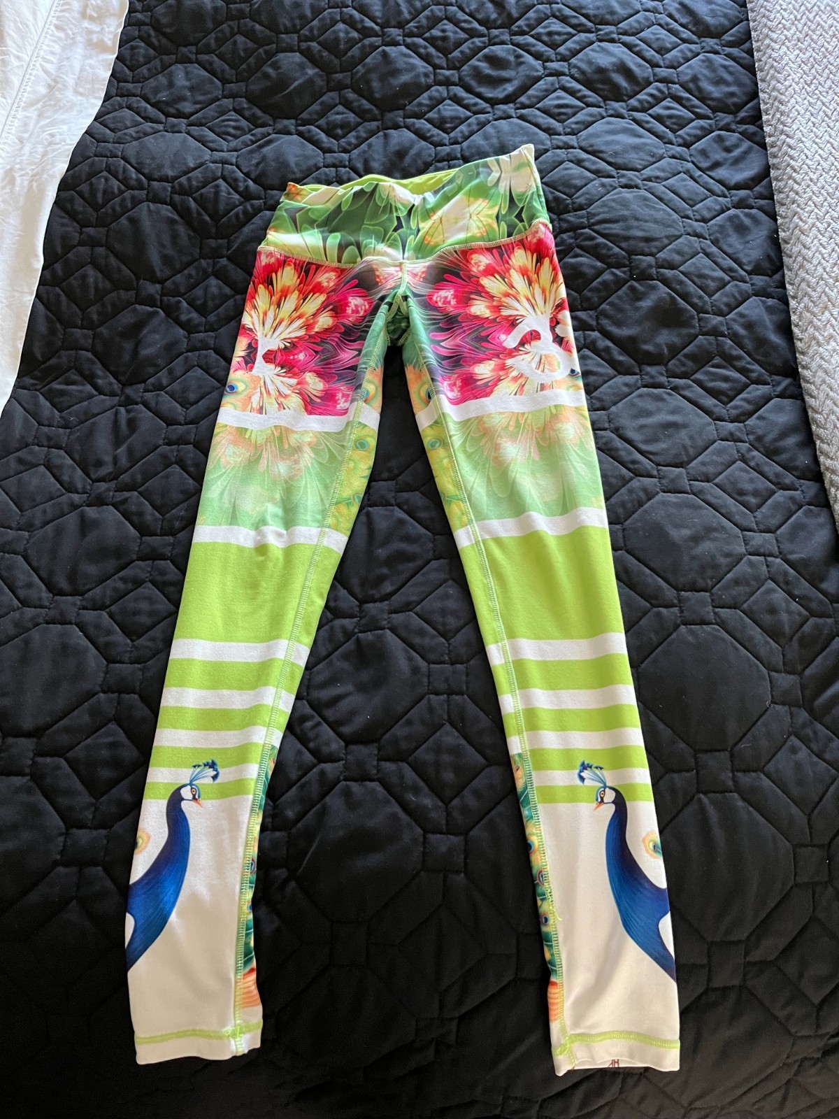 yoga pants women small; Peacock; More like an XSmall