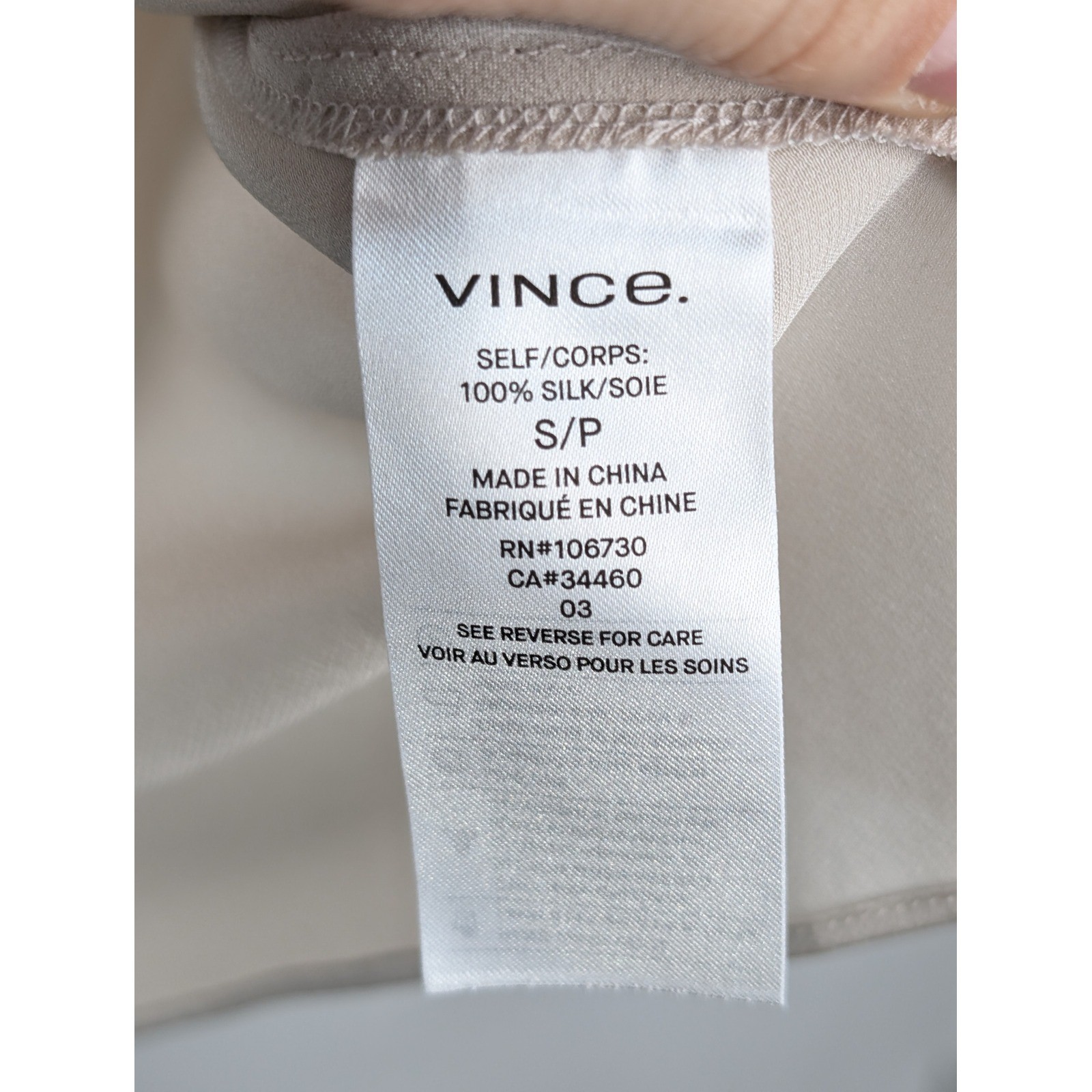 Vince 100% Silk Satin Cowl Neck Sleeveless Top Sz S Luxury Fairy Modern Coquette