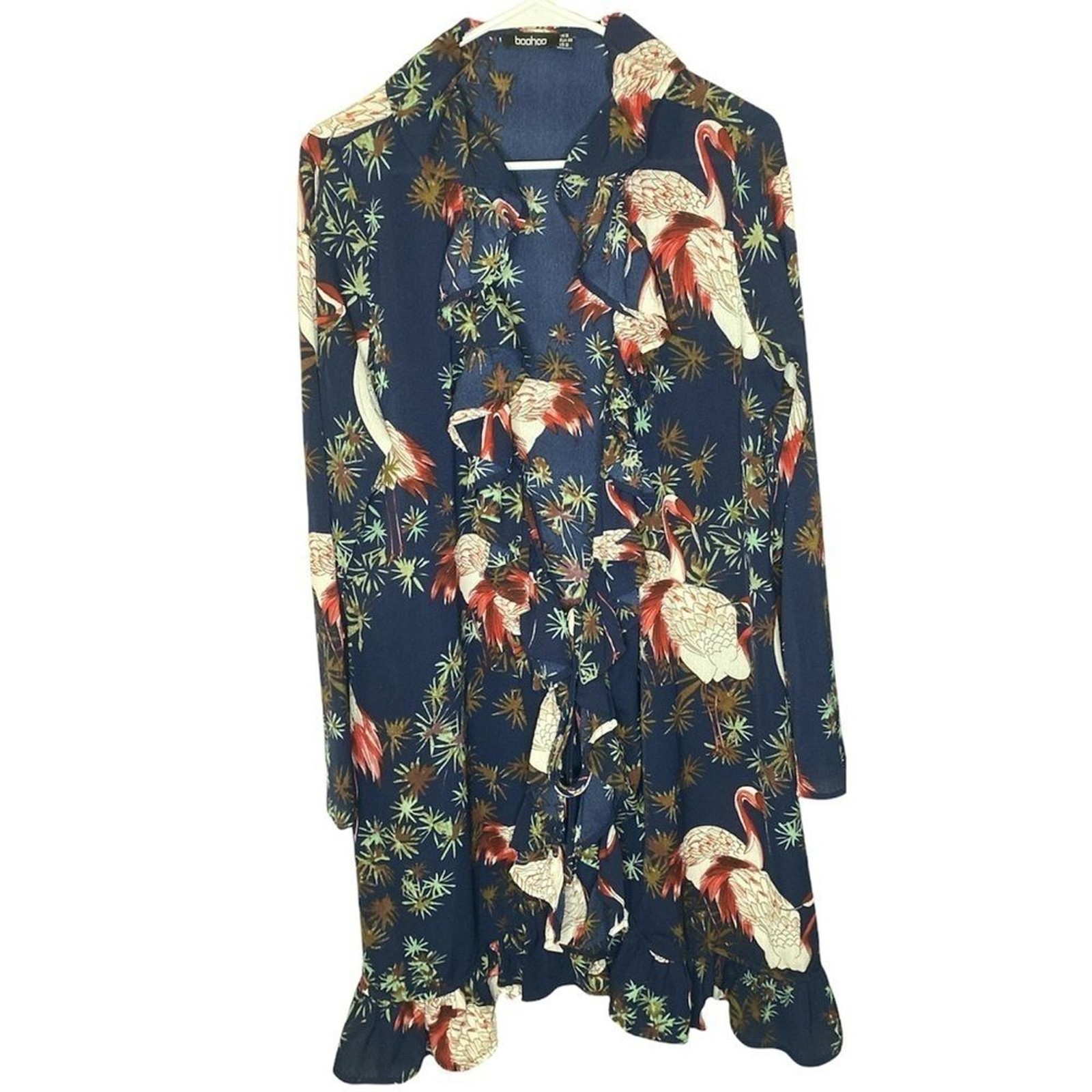 BooHoo silky coverup dress Womens size 12, Large