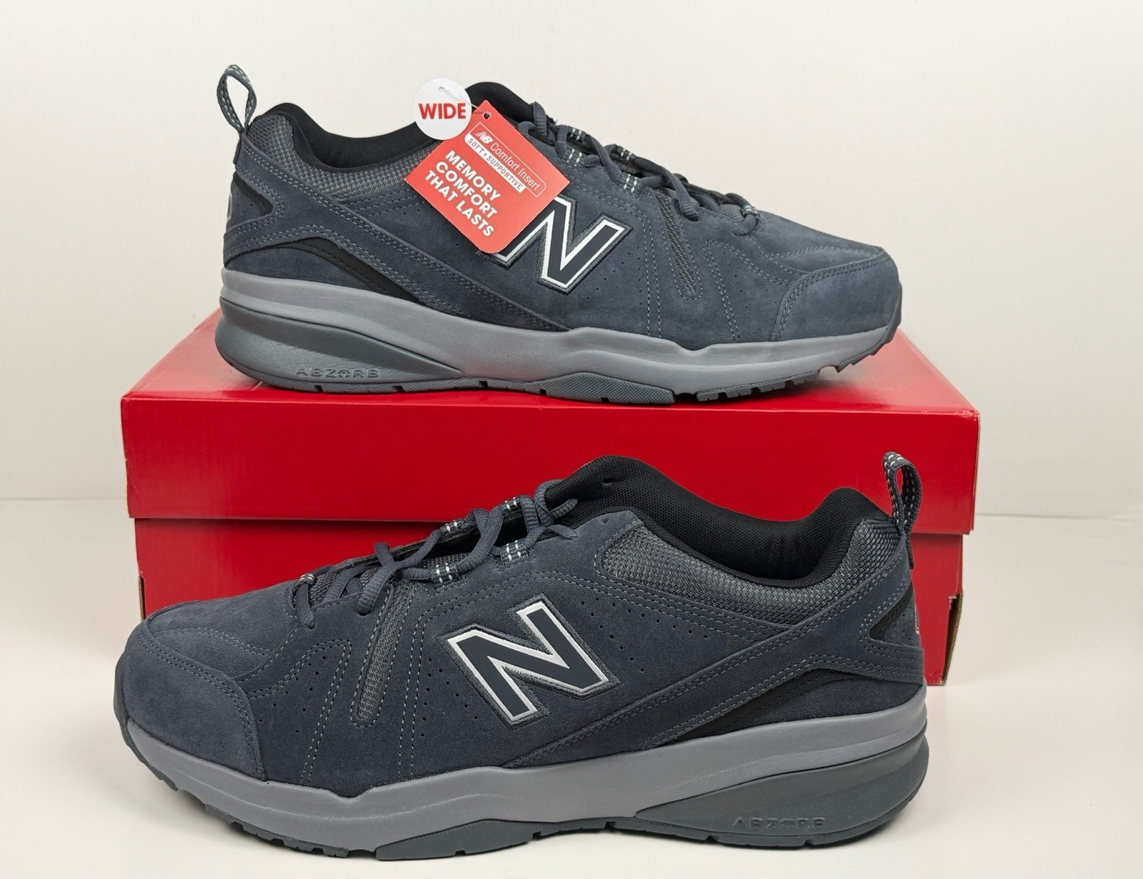 New Balance 608v5 Training Shoes Men’s Size 12 4E Wide Black/Grey MX608DG5