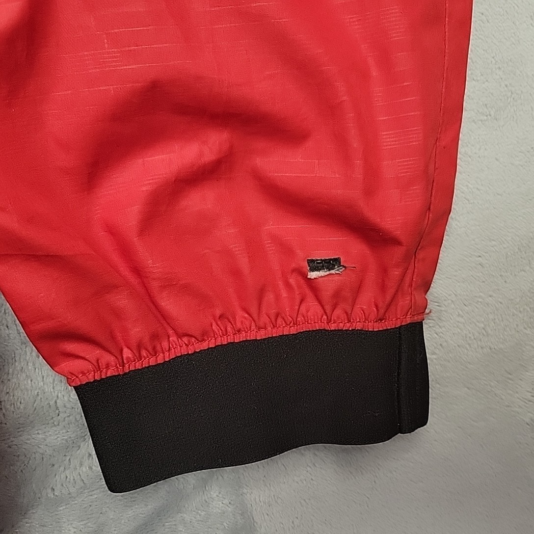 Adidas Jacket Mens Medium Red Hooded Ripstop Windbreaker Athletic Outdoors Retro