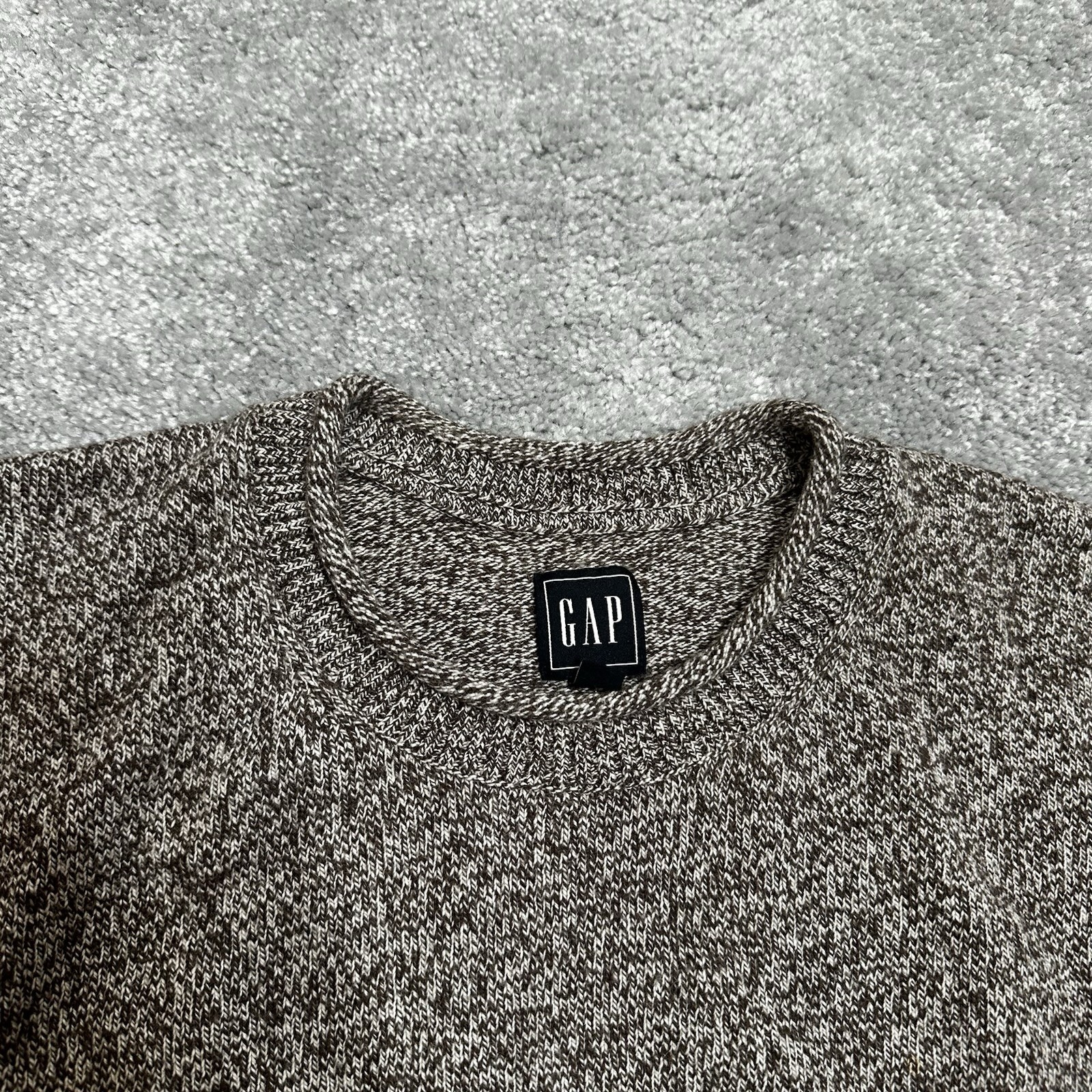Vintage Gap Men’s Sweater 3XL Roll Neck Wool Blend Abstract Y2K