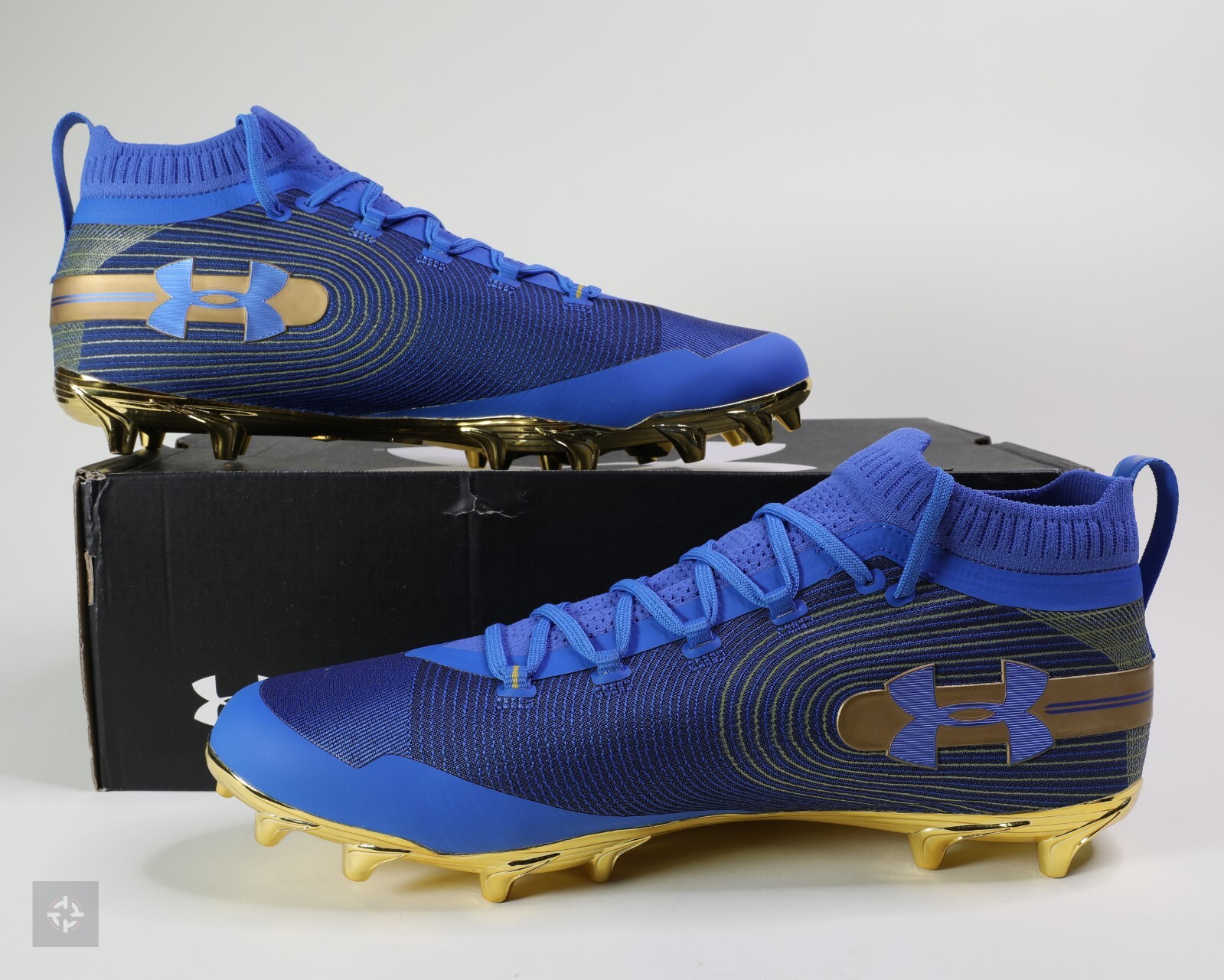 Under Armour Spotlight MC Blue Gold UCLA Football Cleats Size 16 (3021419-405)