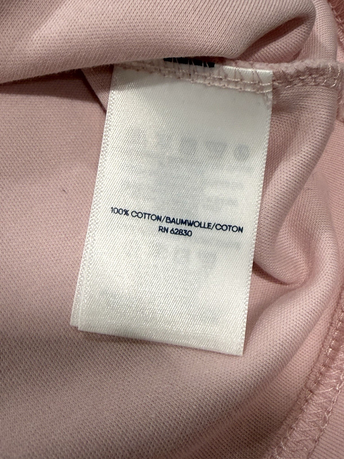 Lands End Women’s Mock Neck Top Light Pink 100% Cotton Size Small