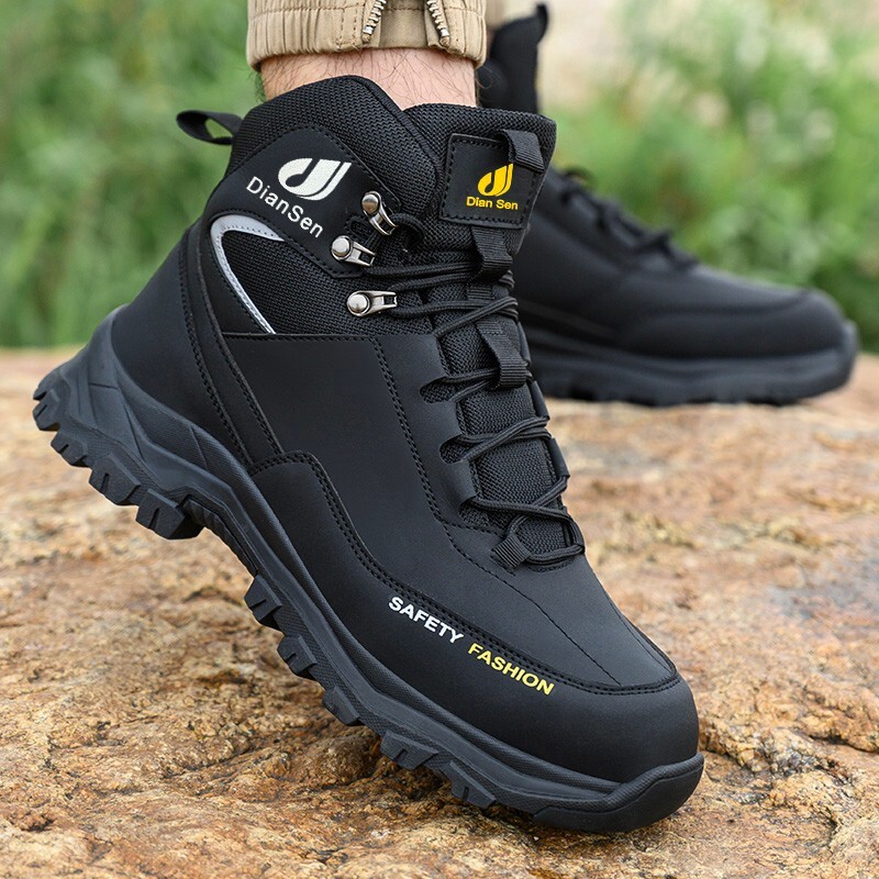 Work Sneakers Men Safety Shoes Puncture-Proof Anti-smash Steel Toe Shoes